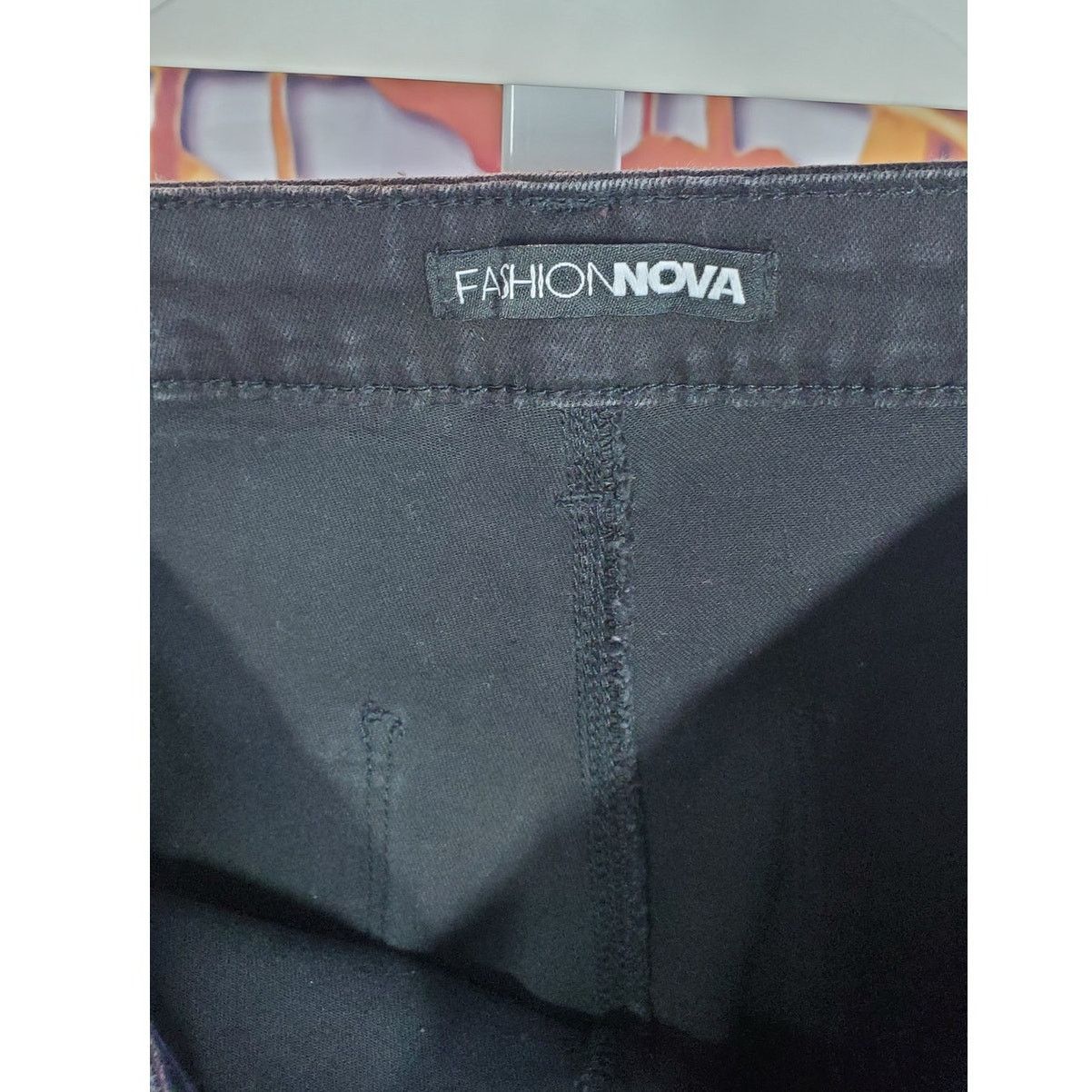 Fashion Nova Fashion Nova Black Raw Hem Flare Jeans Size 13 Size 36" / US 14 / IT 50 - 3 Thumbnail