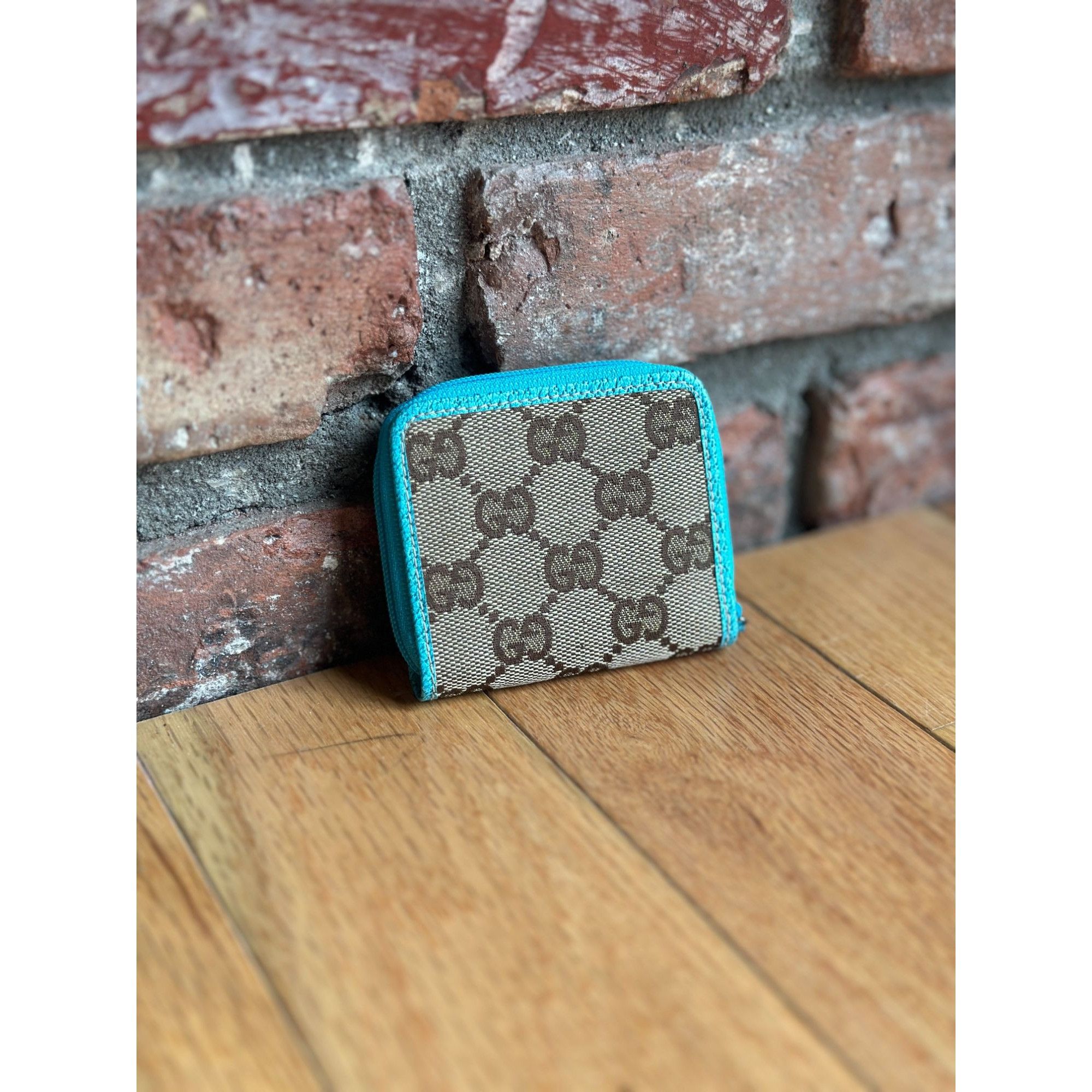 Gucci GUCCI ROUND ZIPPER GG CANVAS LEATHER BI-FOLD COMPACT WALLET Size ONE SIZE - 2 Thumbnail