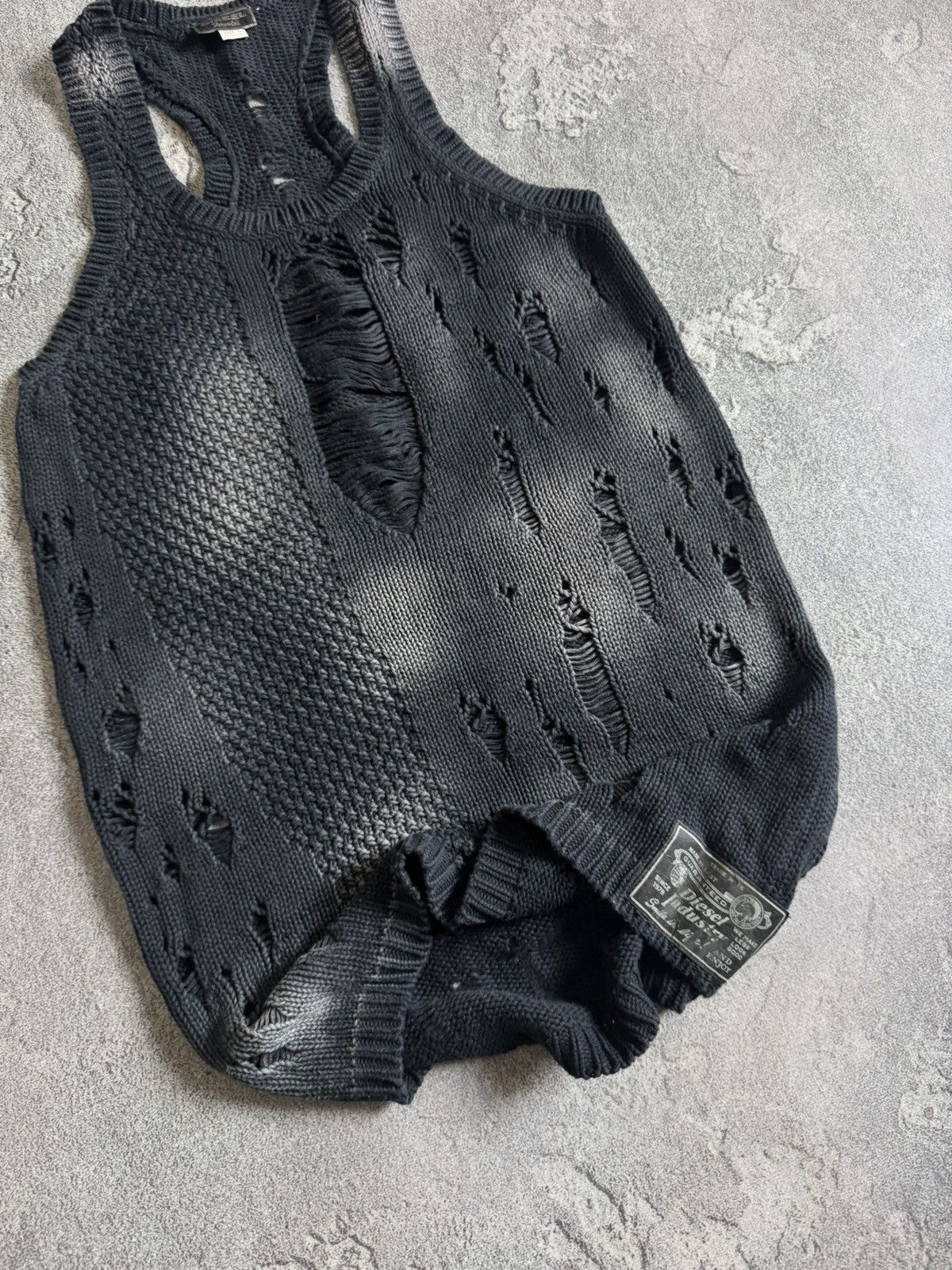 Diesel × Japanese Brand Diesel S distressed style dress Avantgarde tank sleeveless Size S / US 4 / IT 40 - 2 Thumbnail