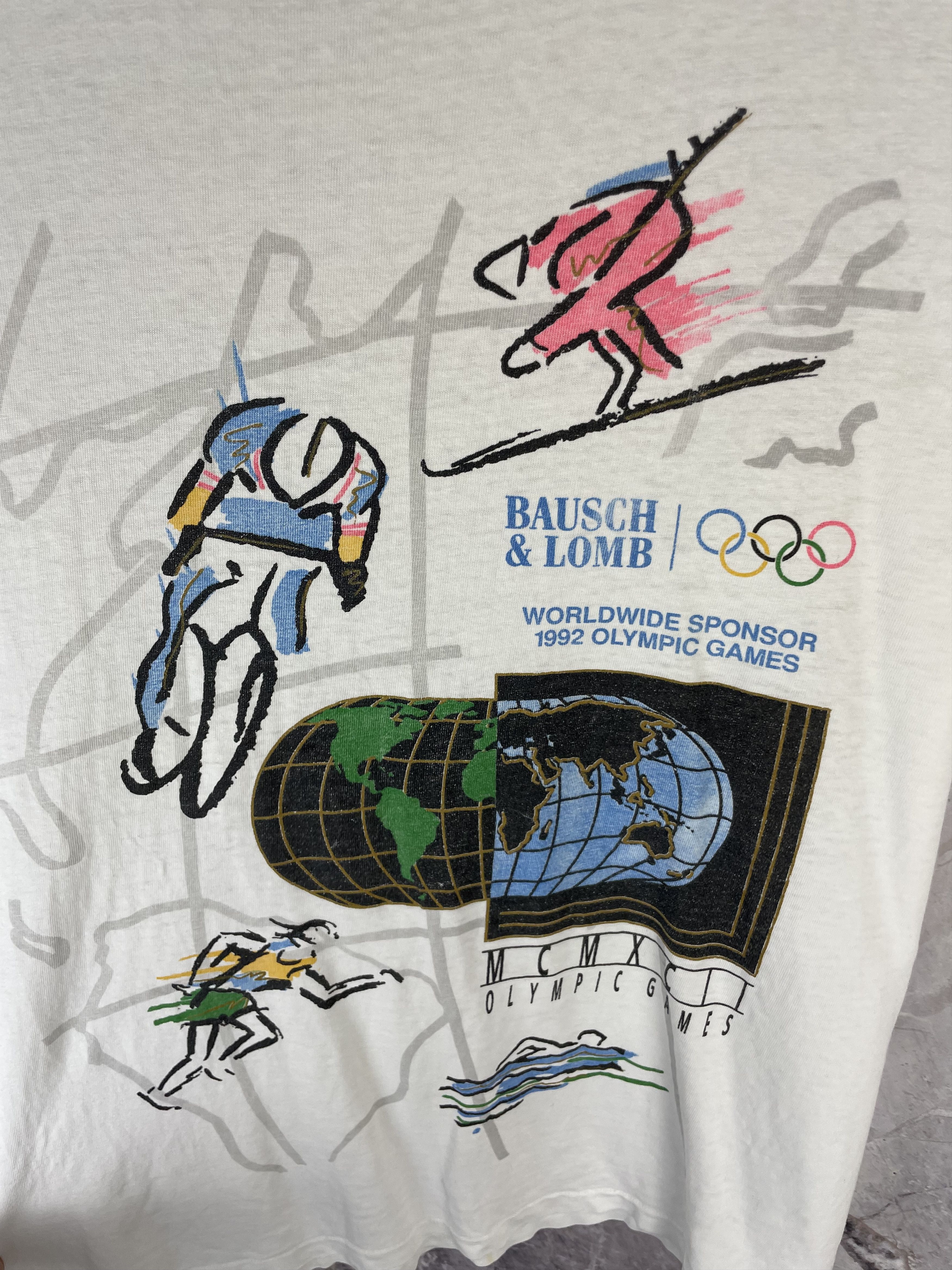 USA Olympics Vintage 1992 Olympic Games Big logo rare tee Size US XL / EU 56 / 4 - 5 Thumbnail