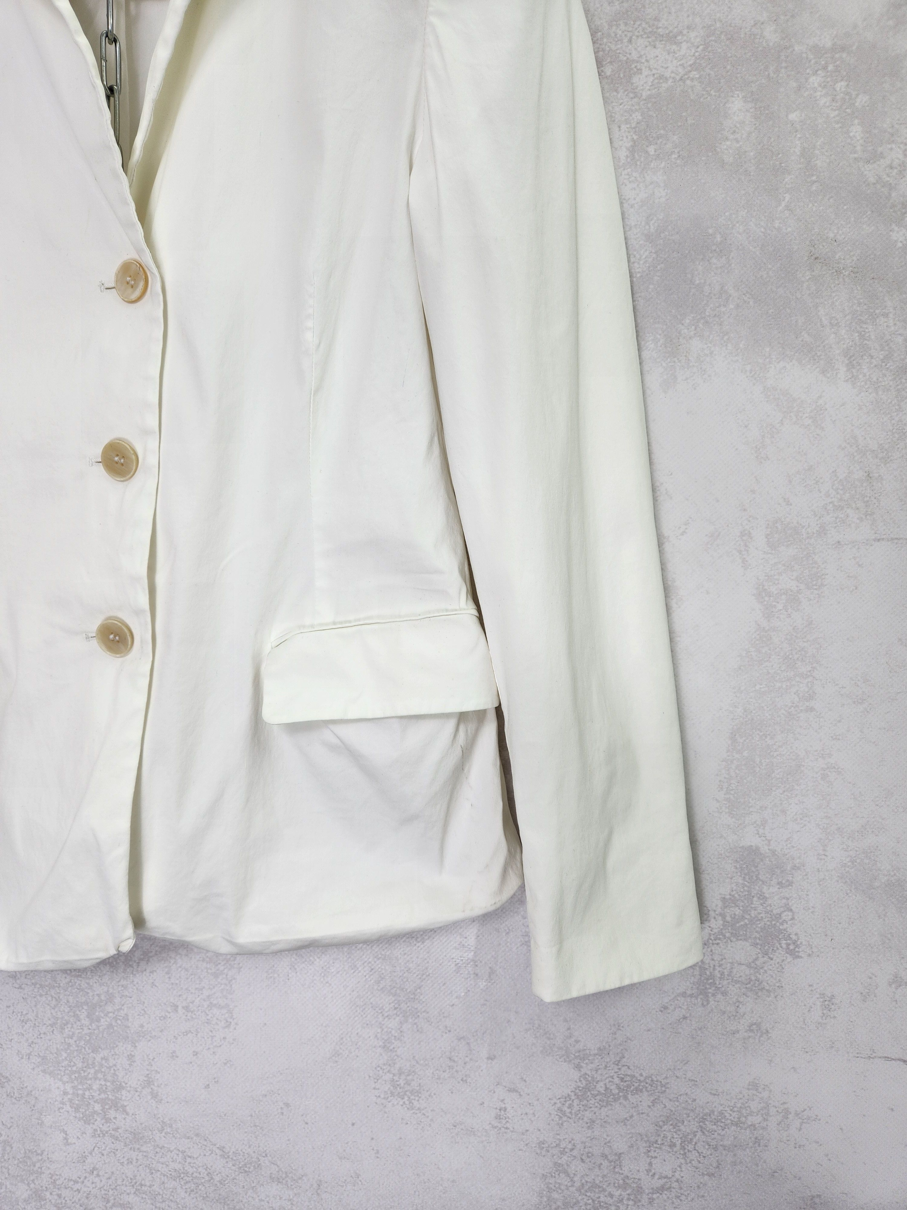 Jil Sander Jil sander white button ups cotton nylon blazer size 34 Size XS / US 0-2 / IT 36-38 - 2 Thumbnail