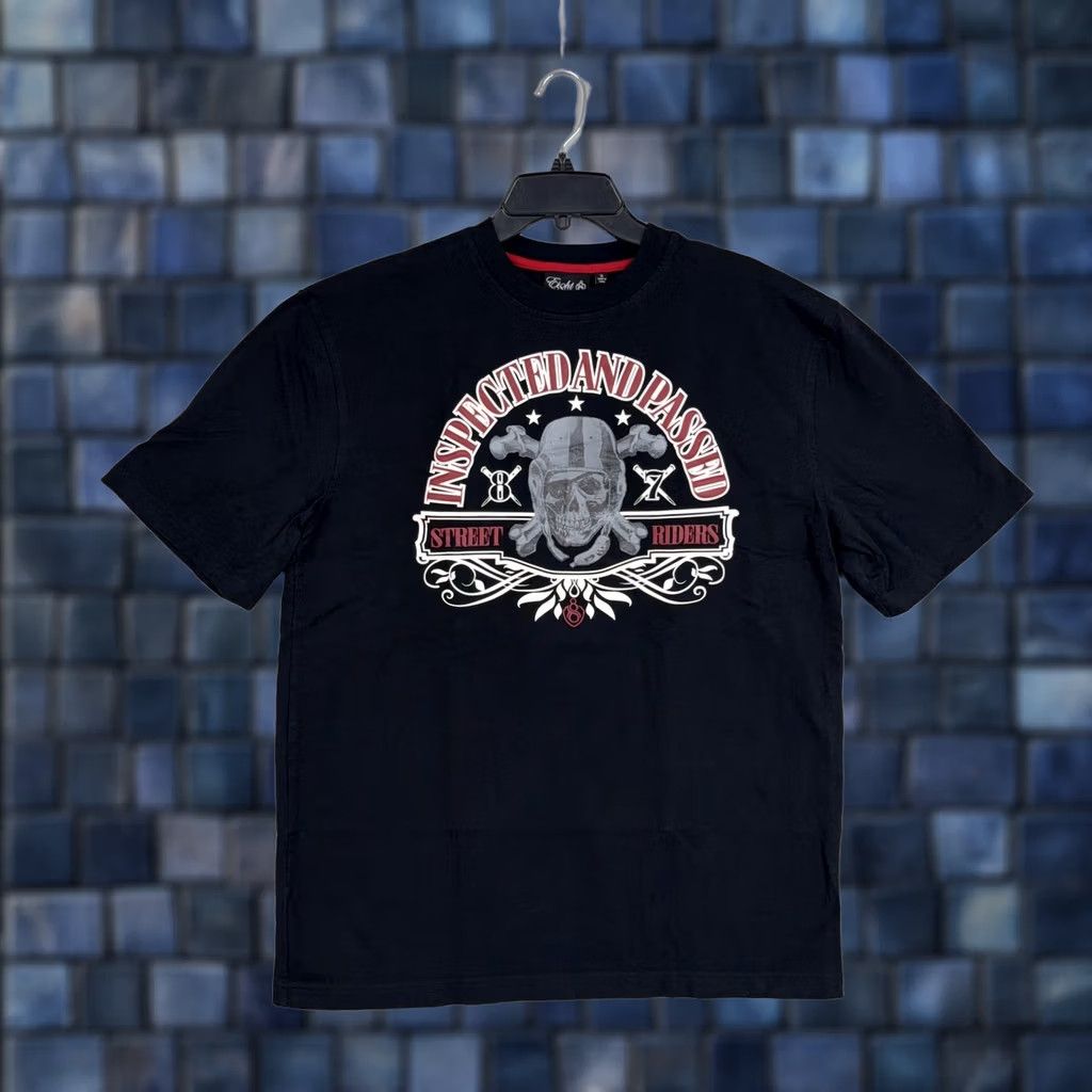 Vintage Eight 732 Shirt XL Black Skull Street Riders Moto Biker Streetwear Graphic Mens Size US XL / EU 56 / 4 - 1 Thumbnail