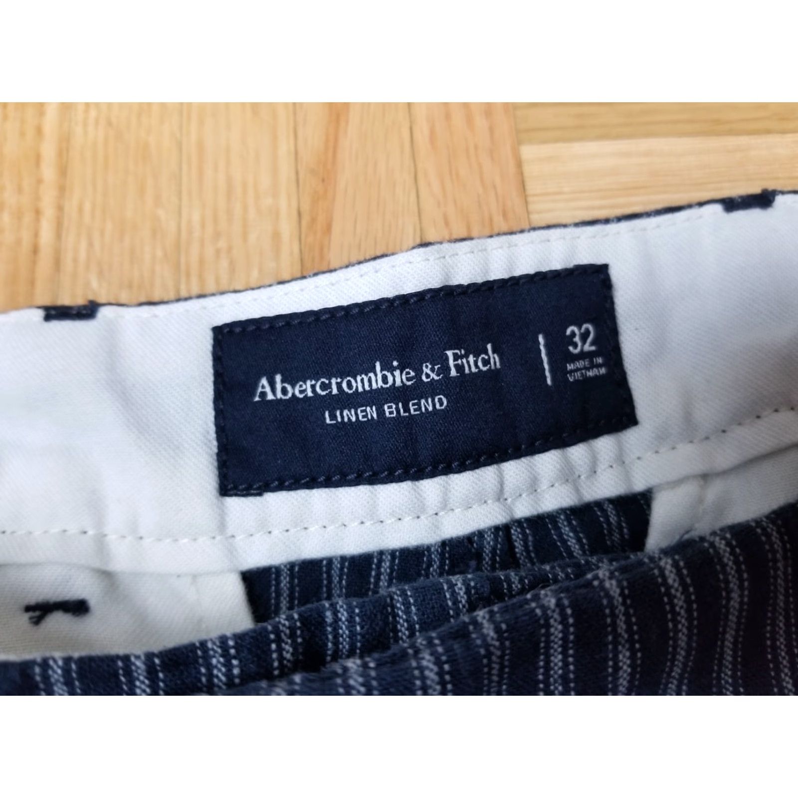 Abercrombie & Fitch Abercrombie & Fitch Strips Shorts Men’s 32 Chino Canvas Lined Blue 32 Inch 17 Inch Regular Vintage Mens Size US 32 / EU 48 - 2 Thumbnail