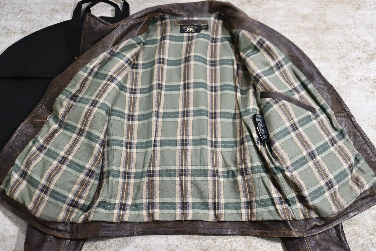 Ralph Lauren Double RL/RRL 24ss Leather Moto Jacket，size M Size US M / EU 48-50 / 2 - 10 Thumbnail