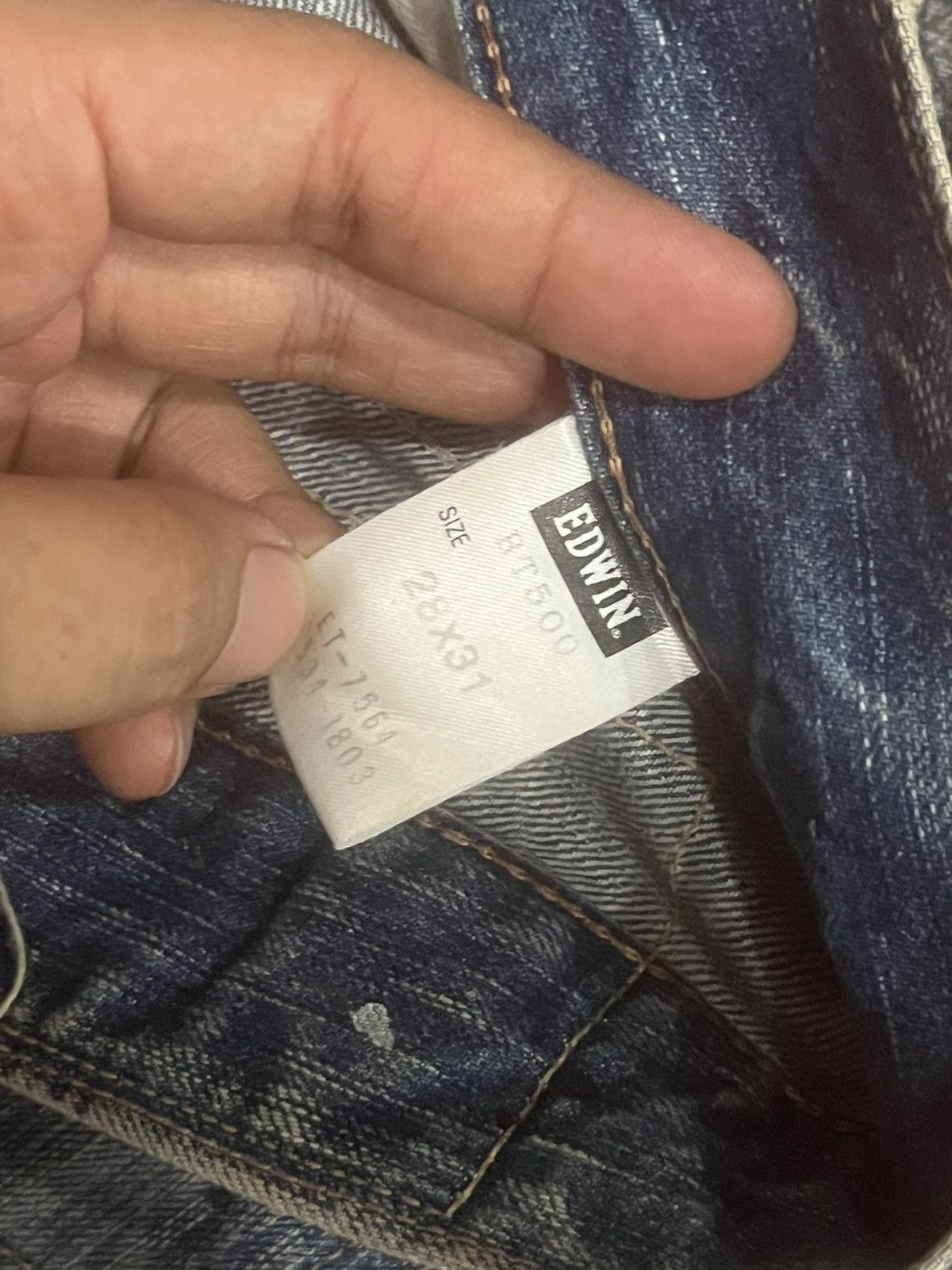 Tornado Mart Edwin 503 Blue Trip Distressed Paint Splattered Flare Jeans Size US 28 / EU 44 - 16 Thumbnail