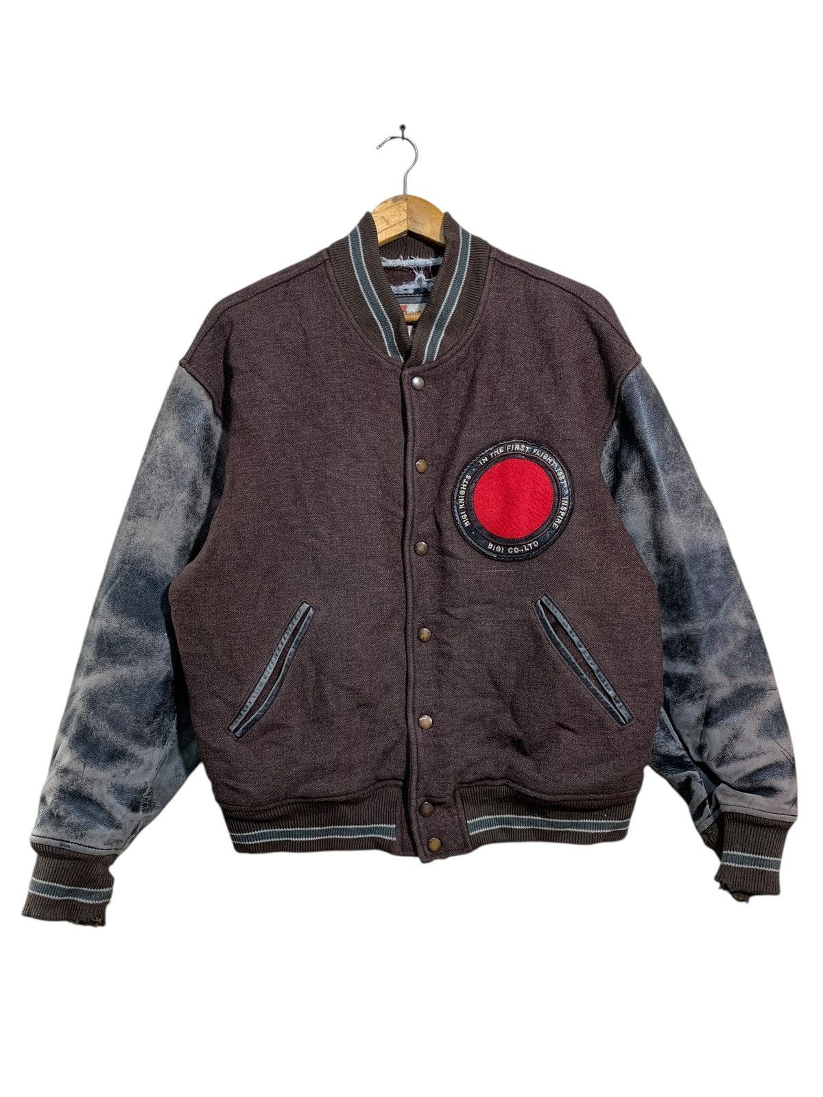 BIGI 🔥VTG VERY WORN BIGI WOOL/LEATHER VARSITY JACJET Size US L / EU 52-54 / 3 - 1 Thumbnail