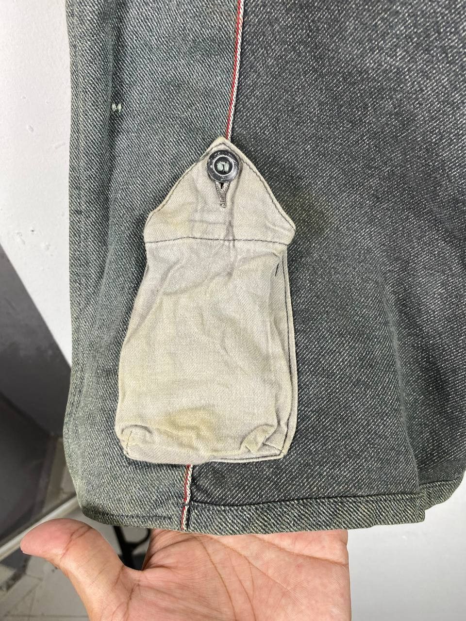 Vintage vintage military denim jacket selvedge nice design Size US L / EU 52-54 / 3 - 7 Thumbnail