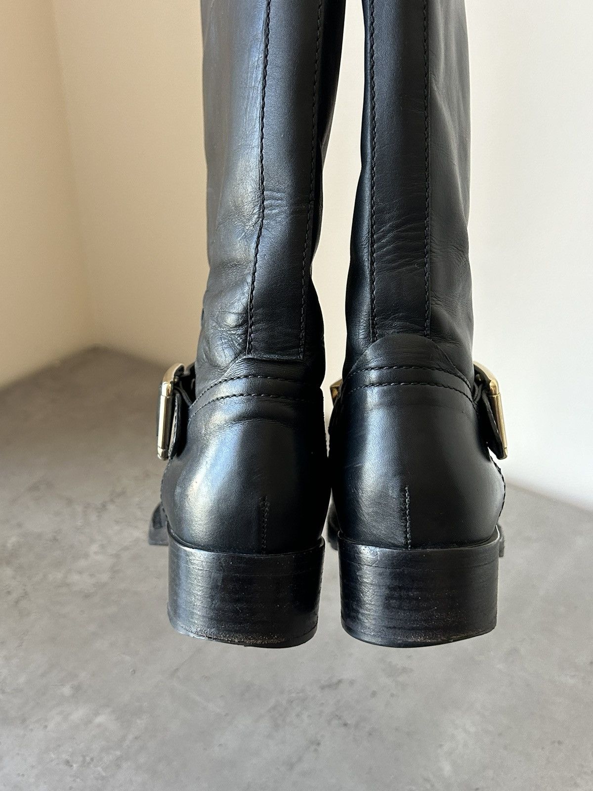 Valentino Valentino Rockstud moto Combat Biker Leather ankle Boots Size US 6.5 / IT 36.5 - 5 Thumbnail