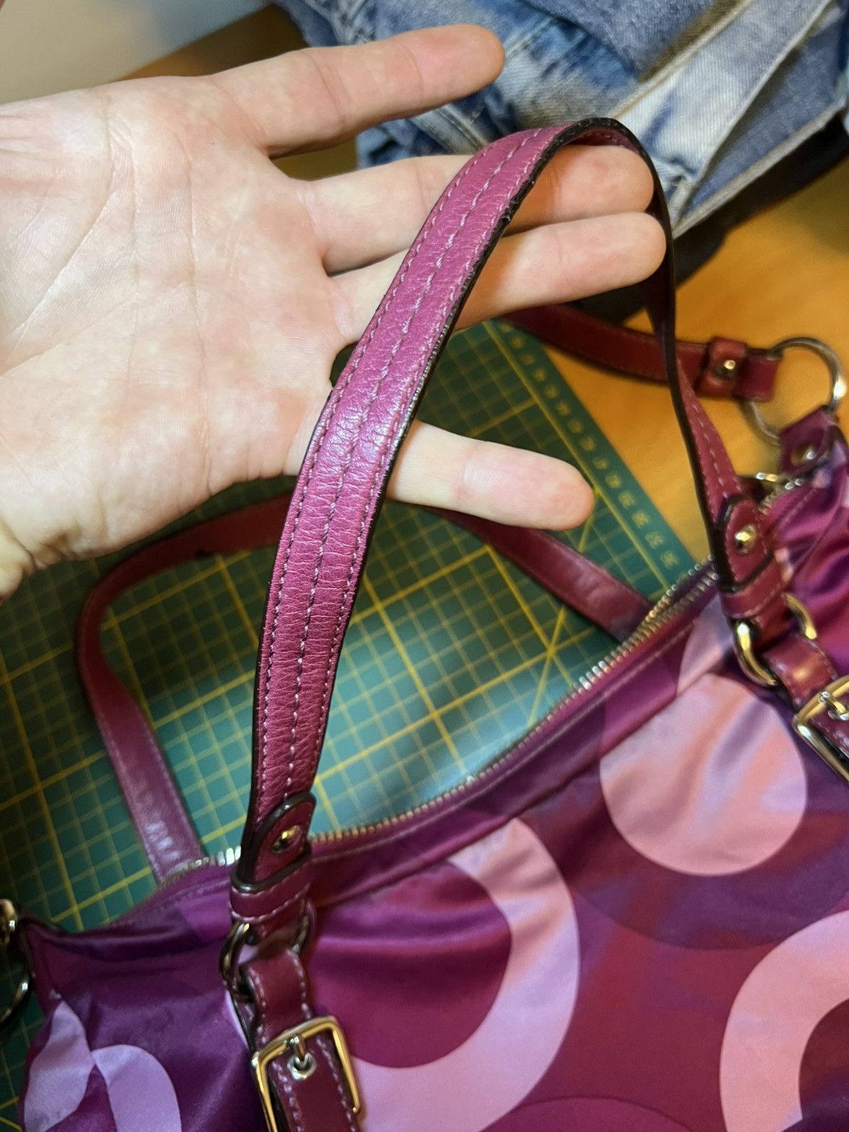 Coach Vintage Coach Large “Alexandra” Riley Op Art satchel handbag Size ONE SIZE - 17 Thumbnail