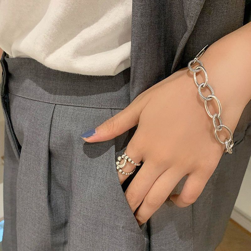 Jewelry Thick Chain Twist Bracelets Size ONE SIZE - 2 Thumbnail