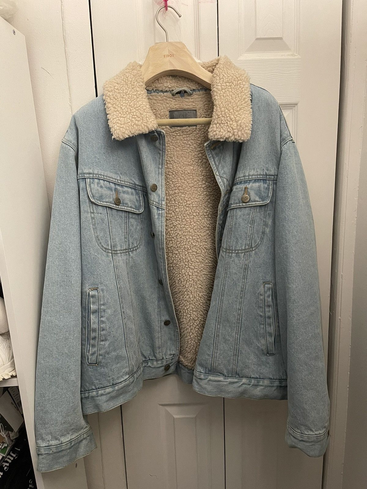 Lee × Vintage 2000’s Lee Denim Jacket with Shearling Size US XXL / EU 58 / 5 - 1 Thumbnail