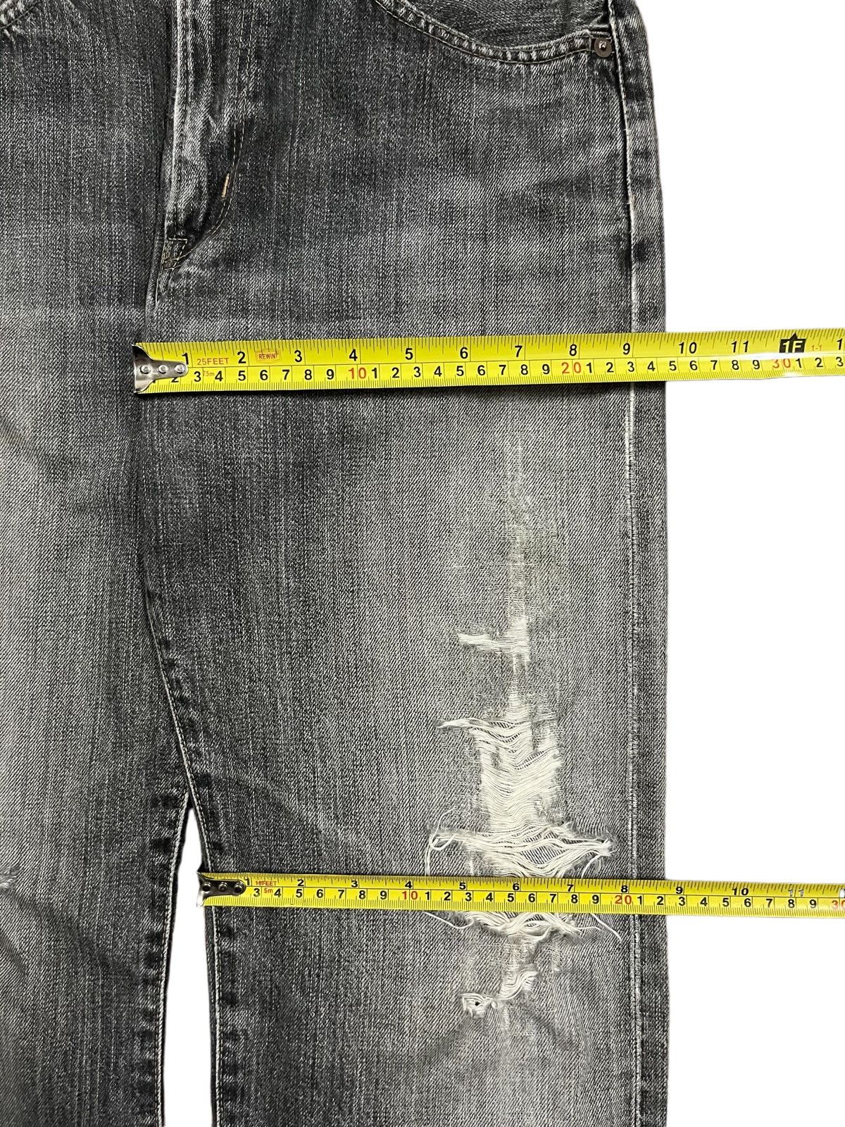 14th Addiction × Edwin Vintage Edwin Black Faded Distressed Loose Fit Jeans Size US 28 / EU 44 - 21 Thumbnail