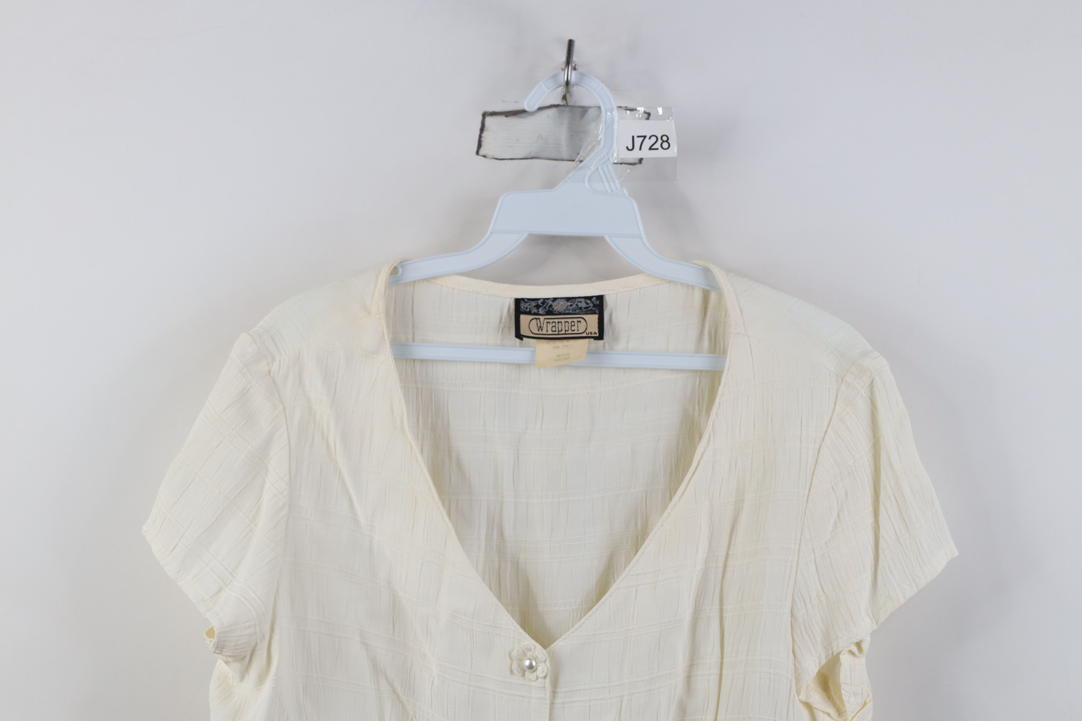 Vintage Vintage 90s Babydoll Cropped Flower Bella Fairy Button Shirt Size M / US 6-8 / IT 42-44 - 2 Thumbnail