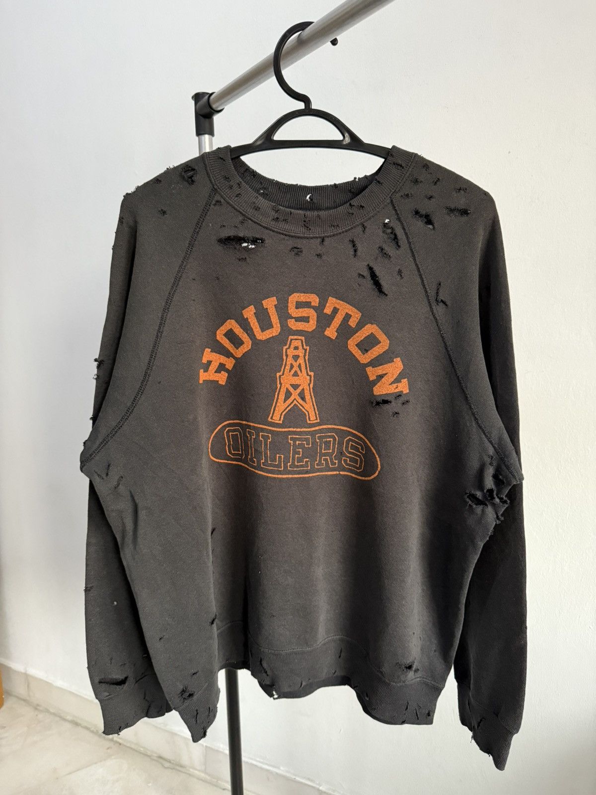 Vintage Vintage Houston oilers Heavy distressed sweatshirt Size US M / EU 48-50 / 2 - 1 Thumbnail