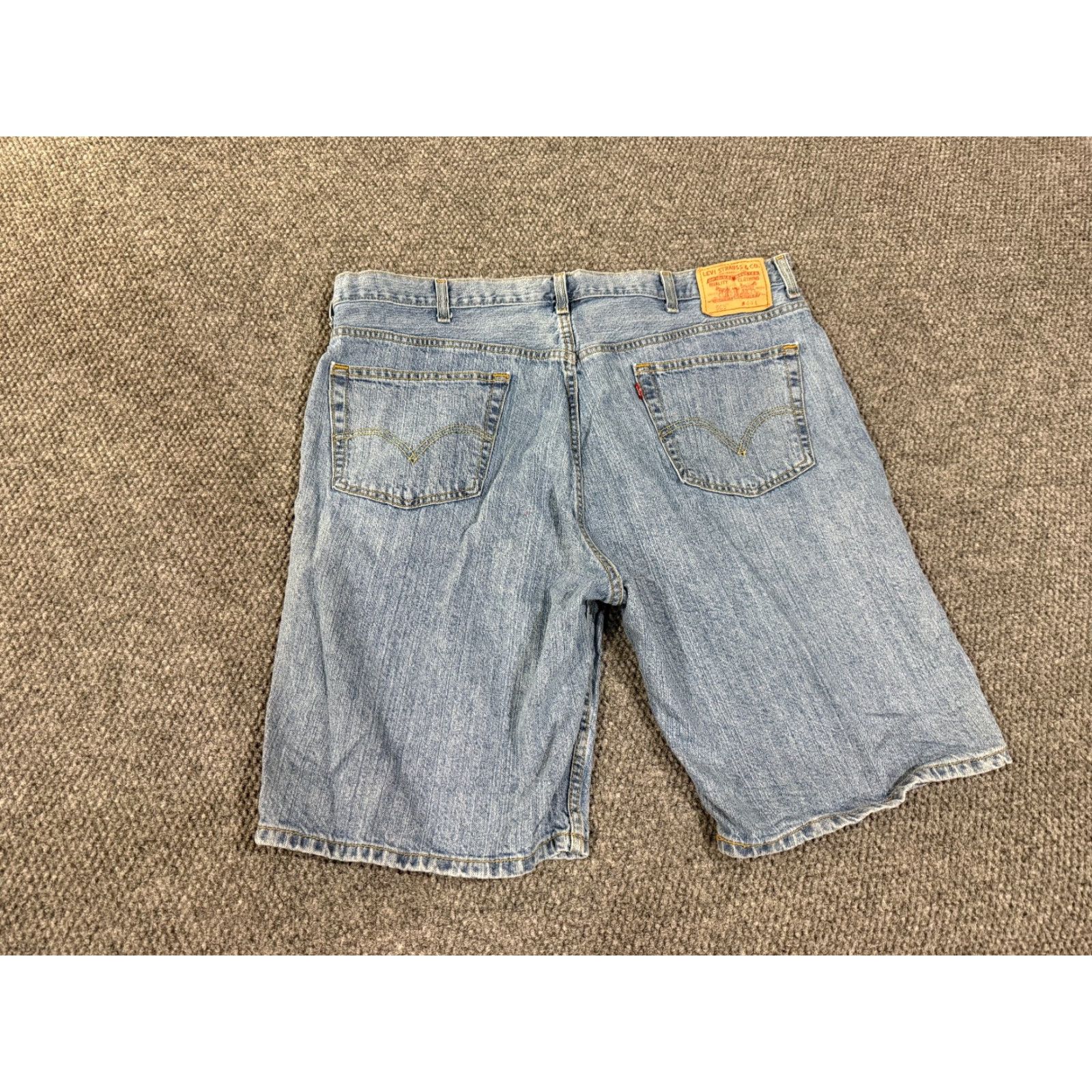 Levi's Levi's 505 Shorts Mens 44 Denim Blue Light Wash Casual 5-Pocket Army Camouflage Medium Wash Cotton Flat Front Regular Fit Pocketed Summer Spring Fall Size US 44 / EU 60 - 5 Thumbnail