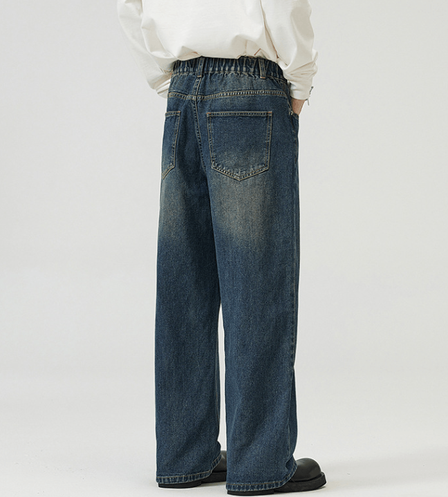 Japanese Brand × Jean Vintage loose wide-leg washed baggy jeans for men Size US 32 / EU 48 - 5 Thumbnail