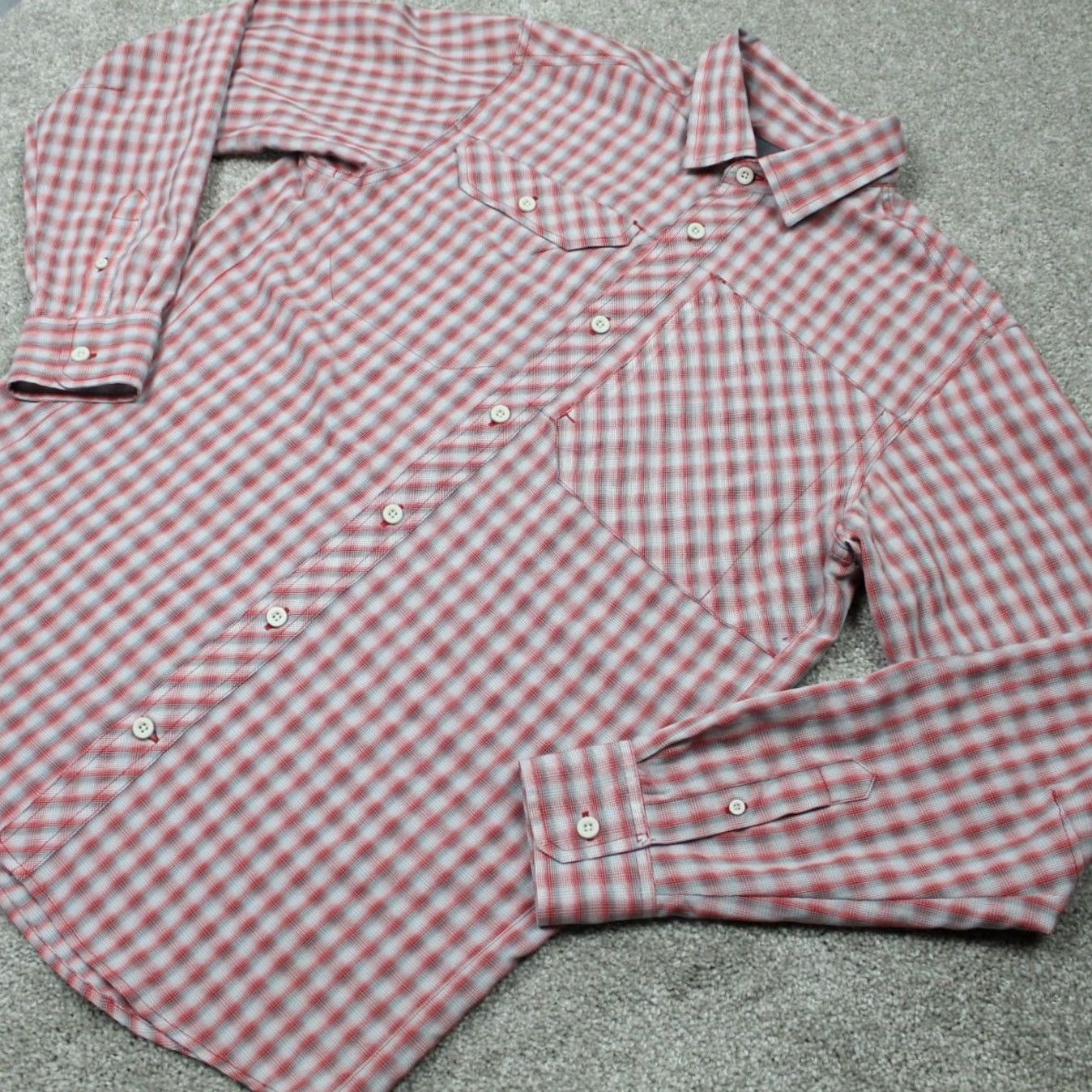 Eddie Bauer Eddie Bauer Shirt Mens Medium Red Plaid Button-Up Long Sleeve Wool? Polyester/Nylon Lined Size US M / EU 48-50 / 2 - 3 Thumbnail