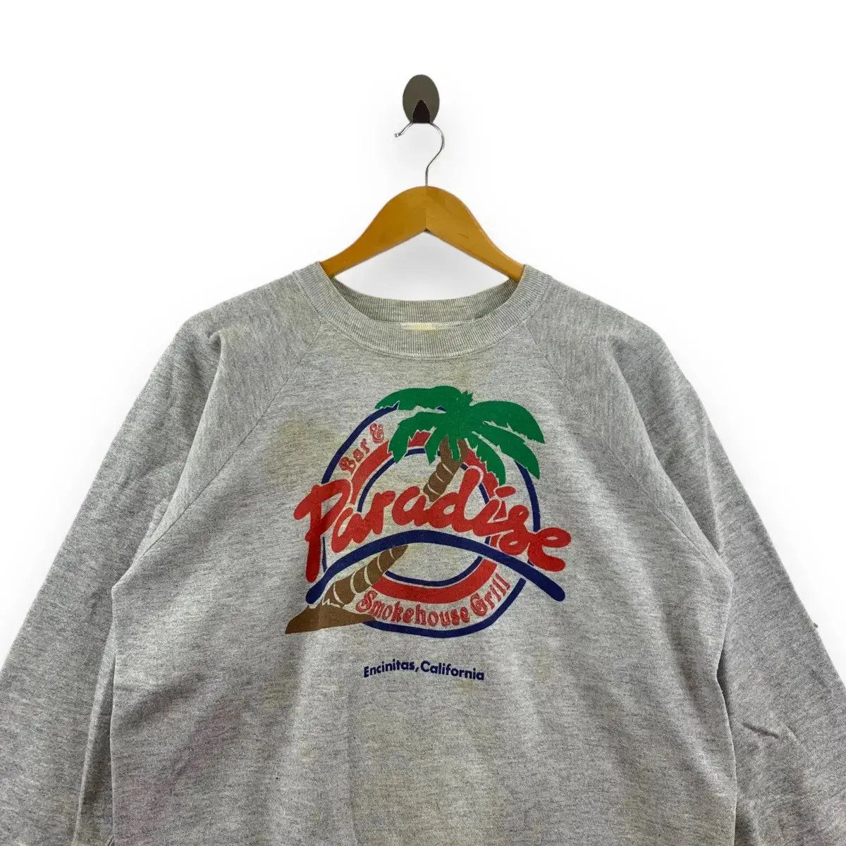 Vintage Vintage 80’ PARADISE ENCINITAS Bar Grill Sweatshirt Sweater Size L / US 10 / IT 46 - 2 Thumbnail