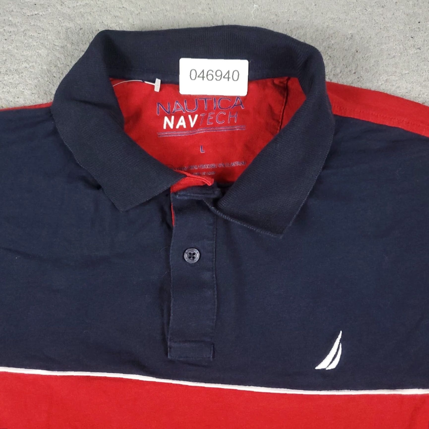 Nautica Nautica Polo Shirt Mens Large Red Casual Short Sleeve Adult Polo Shirt Mens Large Red Cotton Blend Button Collar Logo Classic Nautica Sports Theme Men Size US L / EU 52-54 / 3 - 2 Thumbnail
