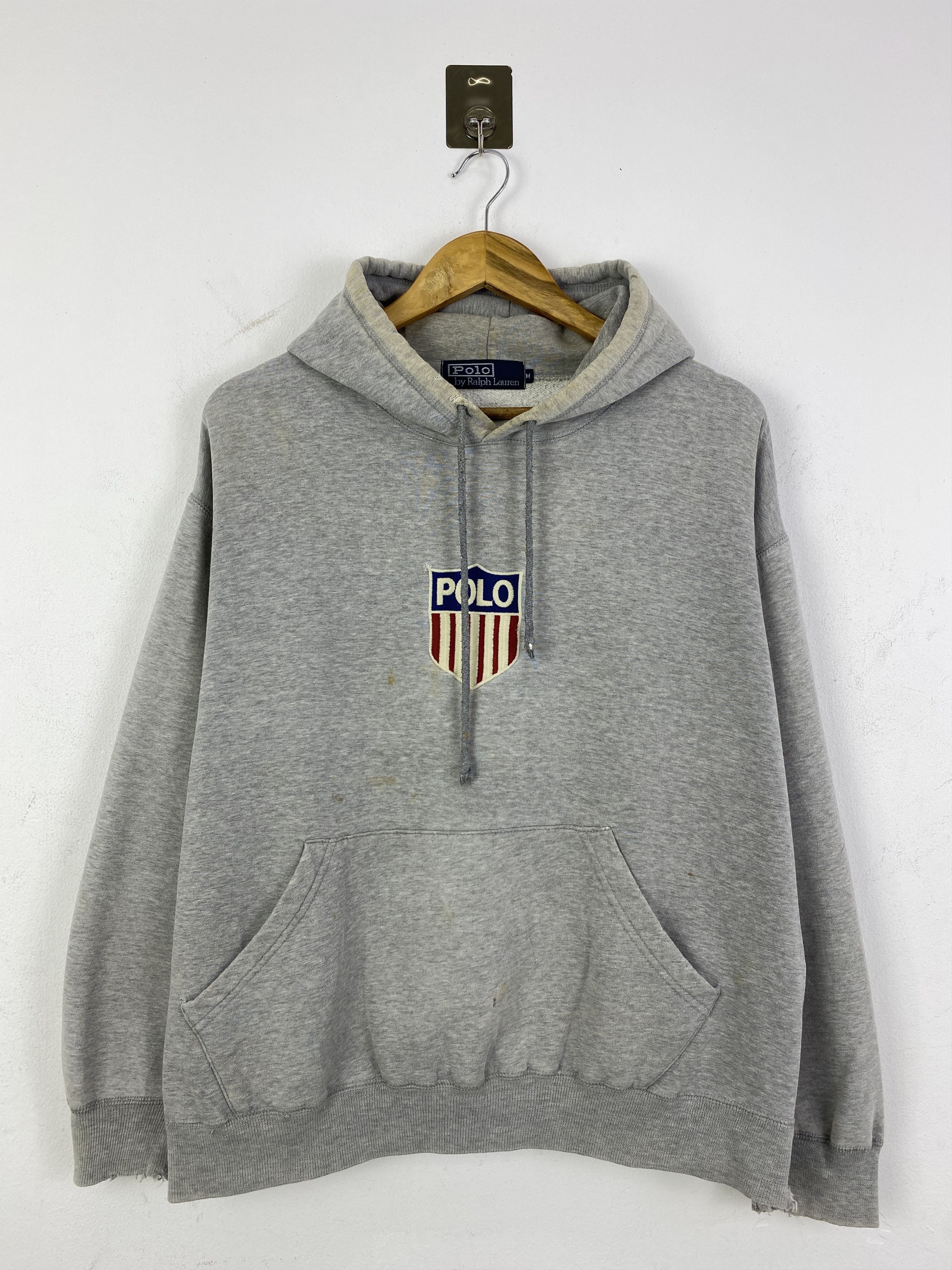Polo Ralph Lauren Vintage Polo Ralph Lauren Central Logo Hoodie SH0173 Size US M / EU 48-50 / 2 - 1 Thumbnail