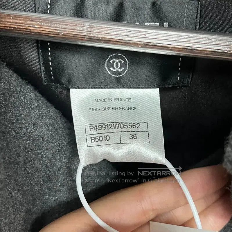 Chanel Chanel Grey Wool Women's Coat . Size S / US 4 / IT 40 - 5 Thumbnail