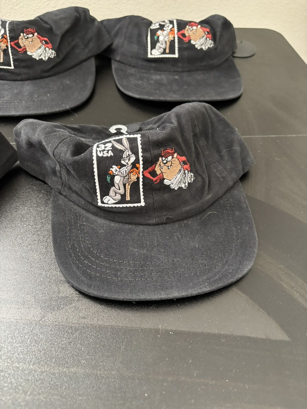 Warner Bros [ Lot of 5] 90s Bugs Bunny Tasmanian Devil Stamp Caps Size ONE SIZE - 3 Thumbnail