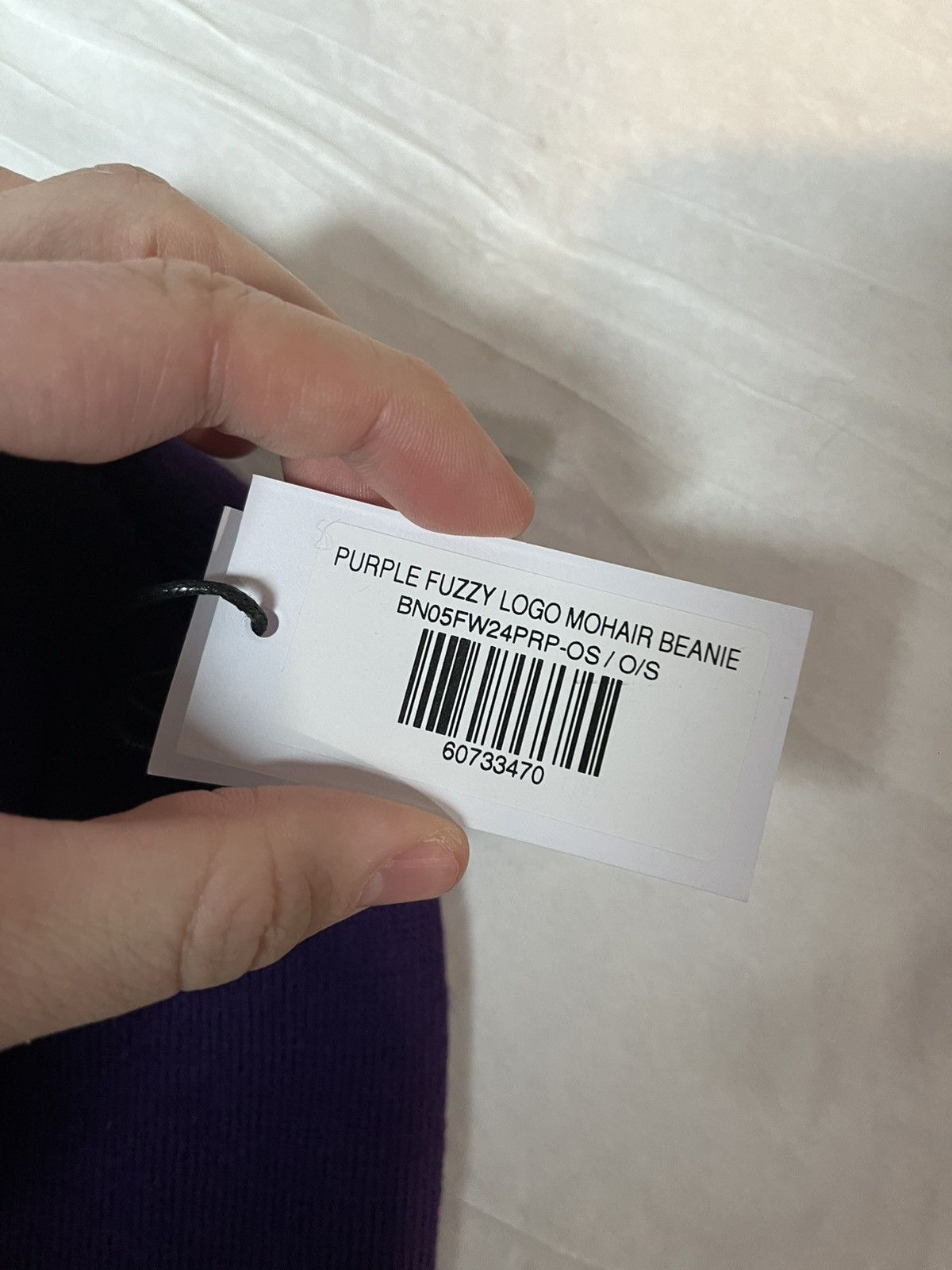 Sp5der Purple Fuzzy Sp5der Mohair Beanie Size ONE SIZE - 4 Thumbnail