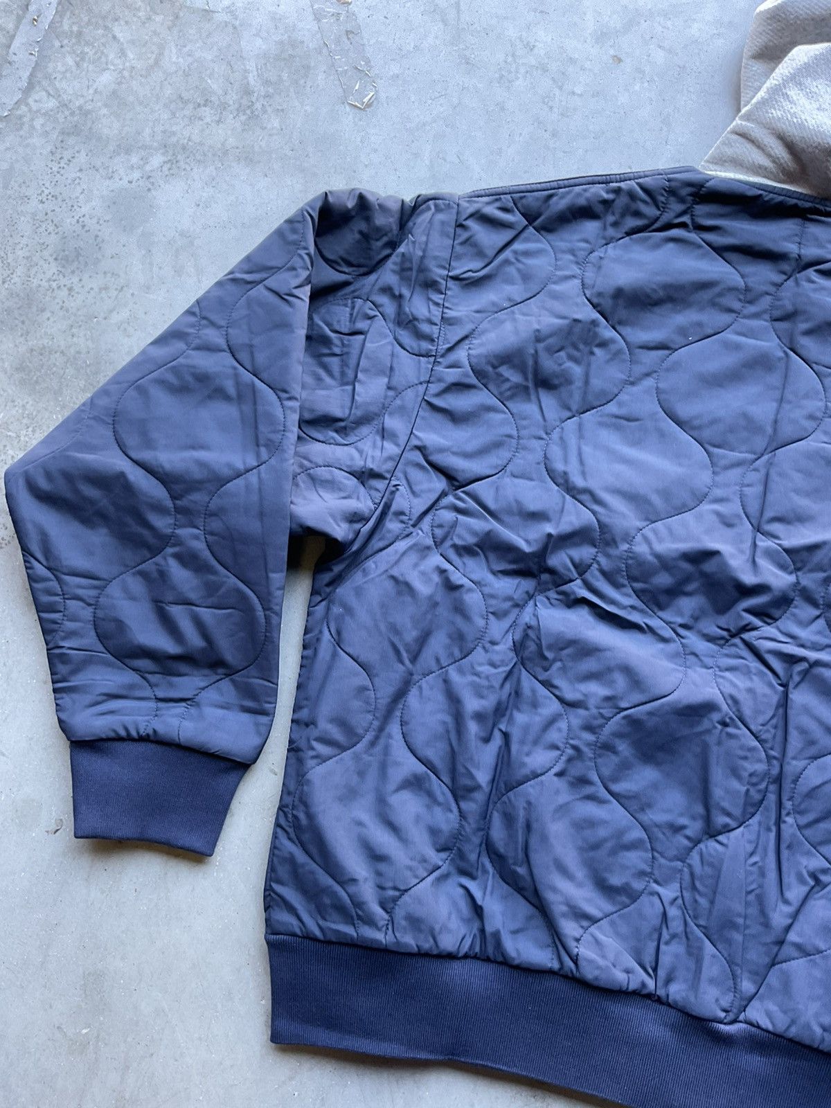 DENIM TEARS Denim Tears Quilted Nylon Hoodie Navy Blue Size US XL / EU 56 / 4 - 6 Thumbnail