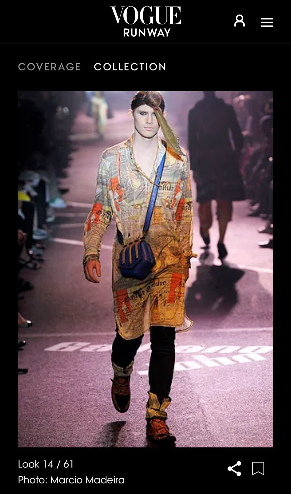 John Galliano gazette Runway linen top Spring 2009