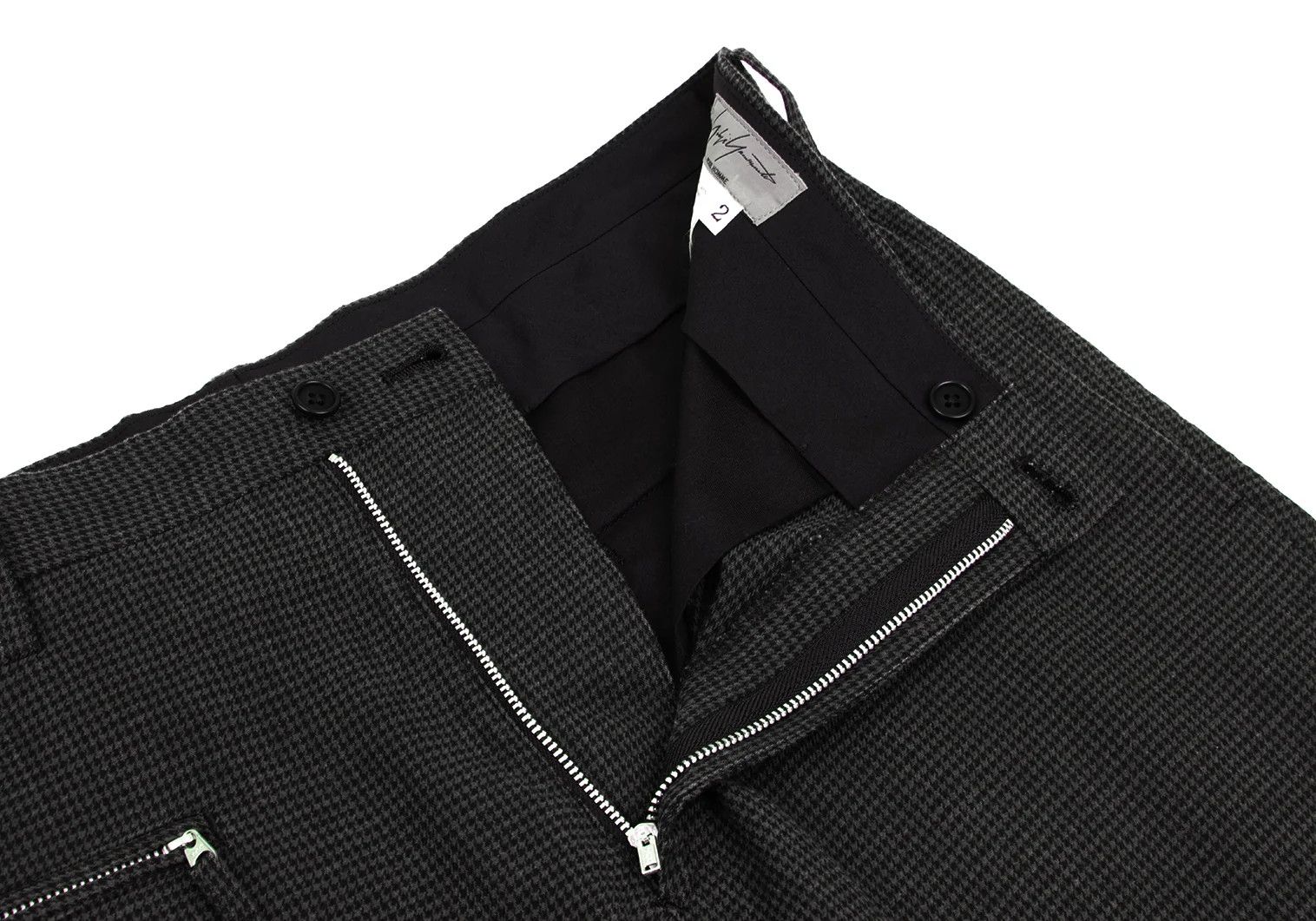 Yohji Yamamoto Yohji Yamamoto Cotton Houndstooth Pants Charcoal Size US 32 / EU 48 - 6 Thumbnail