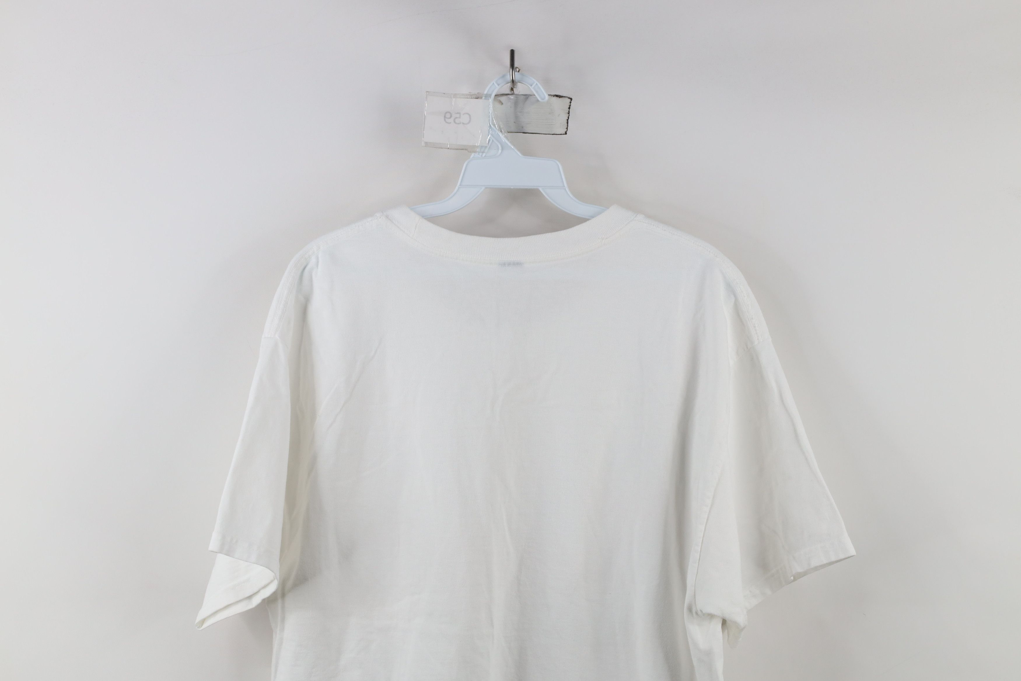 Vintage Vintage 90s Streetwear Heavyweight T-Shirt White Cotton Size US L / EU 52-54 / 3 - 10 Thumbnail