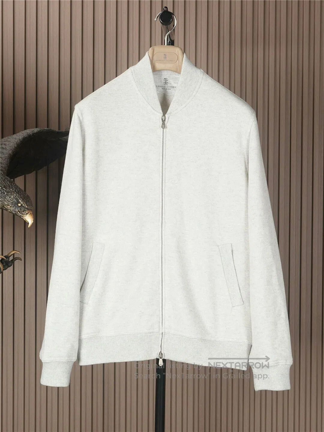 Brunello Cucinelli Thick Knit Cashmere Baseball Jacket. Size US M / EU 48-50 / 2 - 1 Thumbnail
