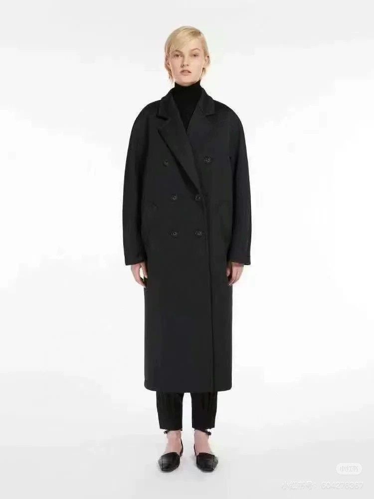 Max Mara Max Mara Black double-breasted long coat Size M / US 6-8 / IT 42-44 - 8 Thumbnail