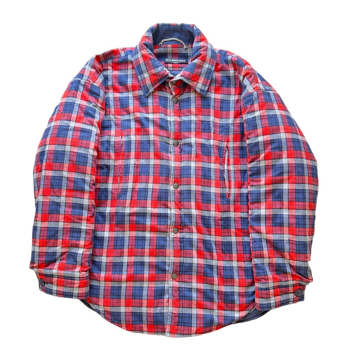 Balenciaga BALENCIAGA 17AW DEMNA GVASALIA PADDED FLANNEL SHIRTS JACKET Size US M / EU 48-50 / 2 - 4 Thumbnail