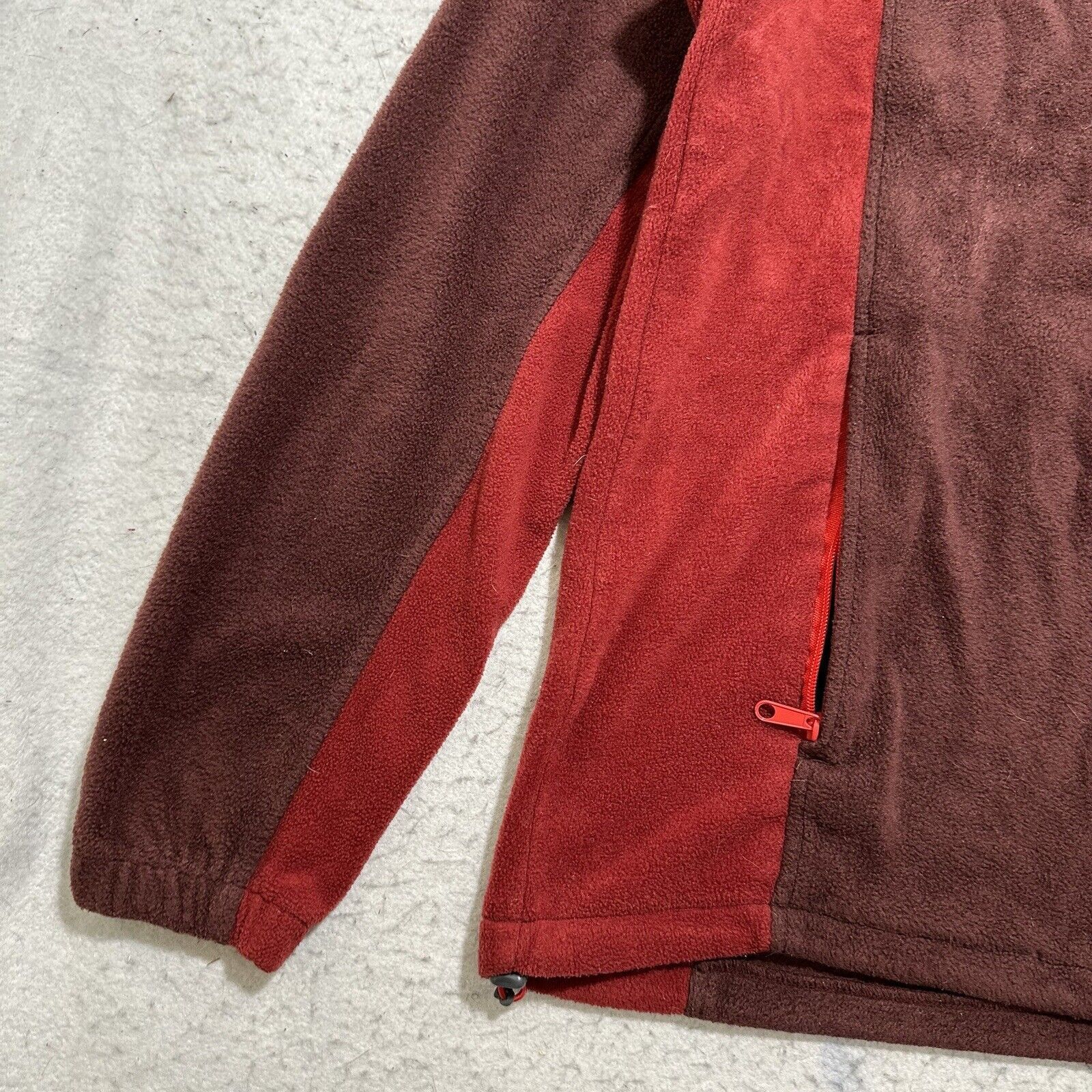 Columbia Columbia Large Fleece Sweatshirt High Neck Maroon Pockets Size US L / EU 52-54 / 3 - 7 Thumbnail