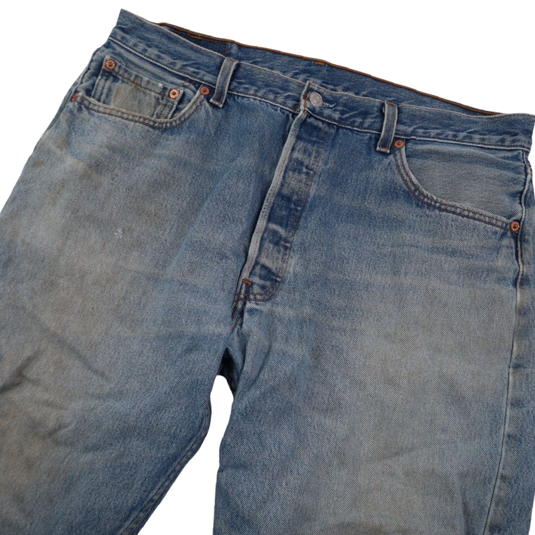 Denime VINTAGE Levis 501 USA Made Denim Jeans Shirt? Size US 38 / EU 54 - 6 Thumbnail