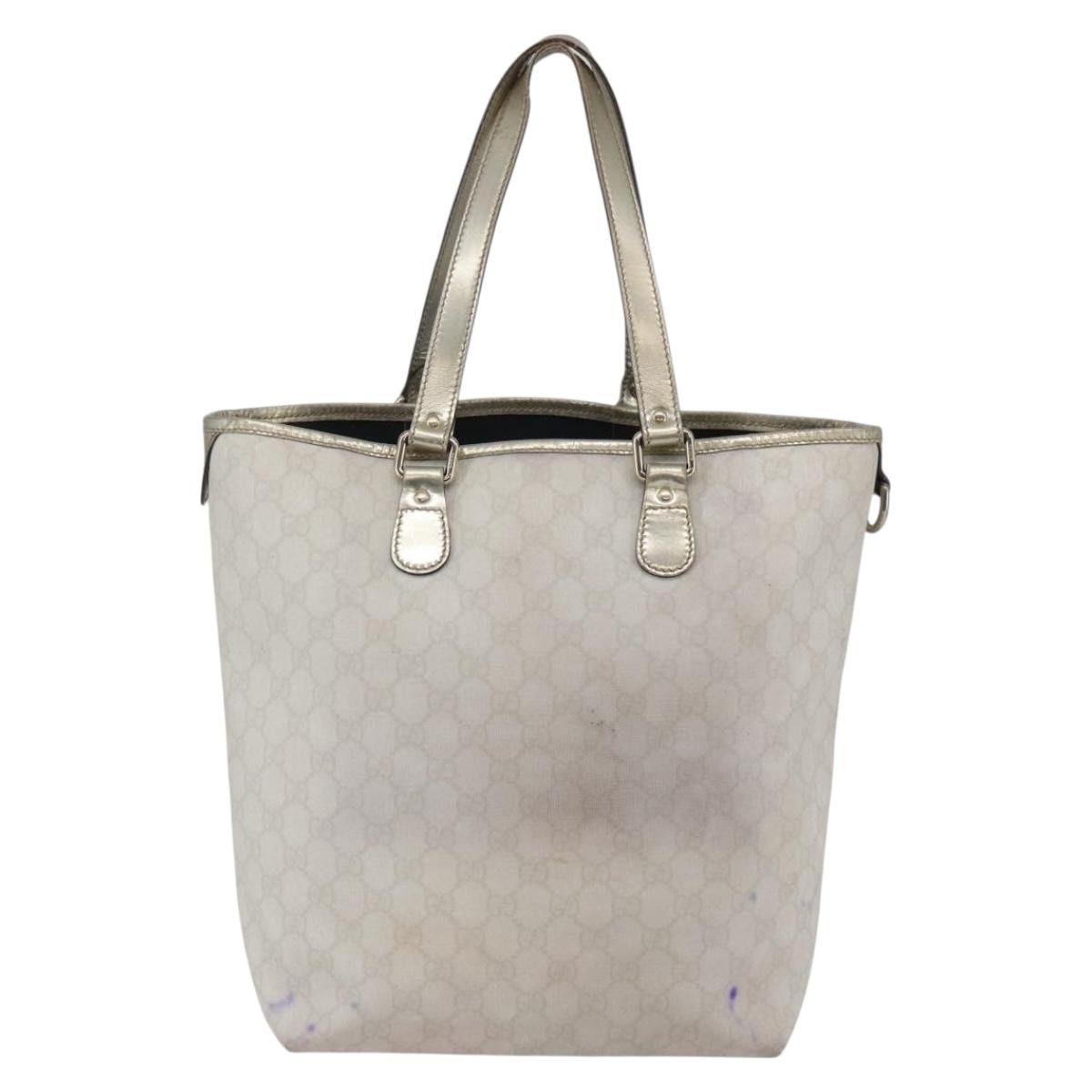 Gucci GUCCI GG Supreme Tote Bag Pvc Ivory Gold Size ONE SIZE - 3 Thumbnail