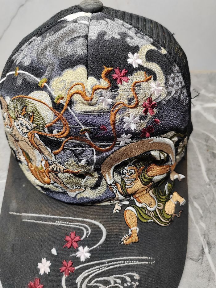 Japanese Brand Vintage Ripple Sukajan Style Trucker Hat Cap Size ONE SIZE - 3 Thumbnail