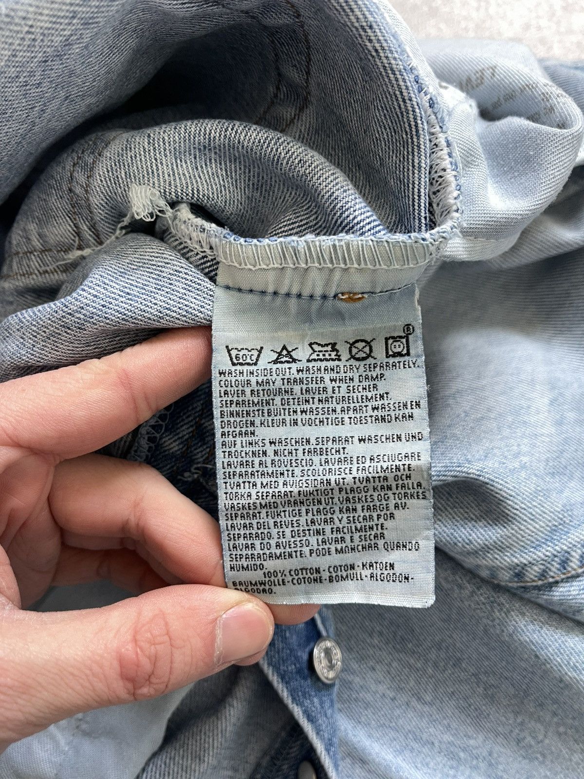 Levi's Vintage Levis 507 Classic Straight Light Blue Washed Jeans Size US 30 / EU 46 - 10 Thumbnail