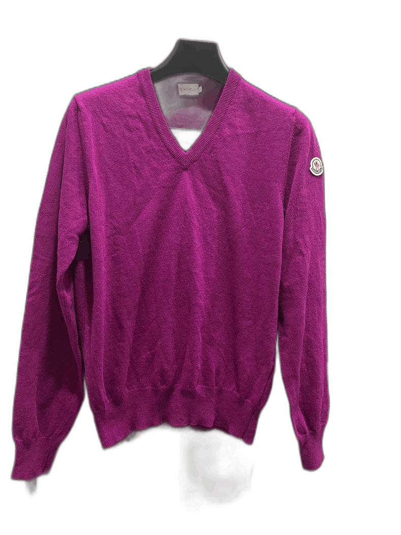 Moncler Moncler V-Neck Sweater in Vibrant Purple Size US L / EU 52-54 / 3 - 1 Thumbnail