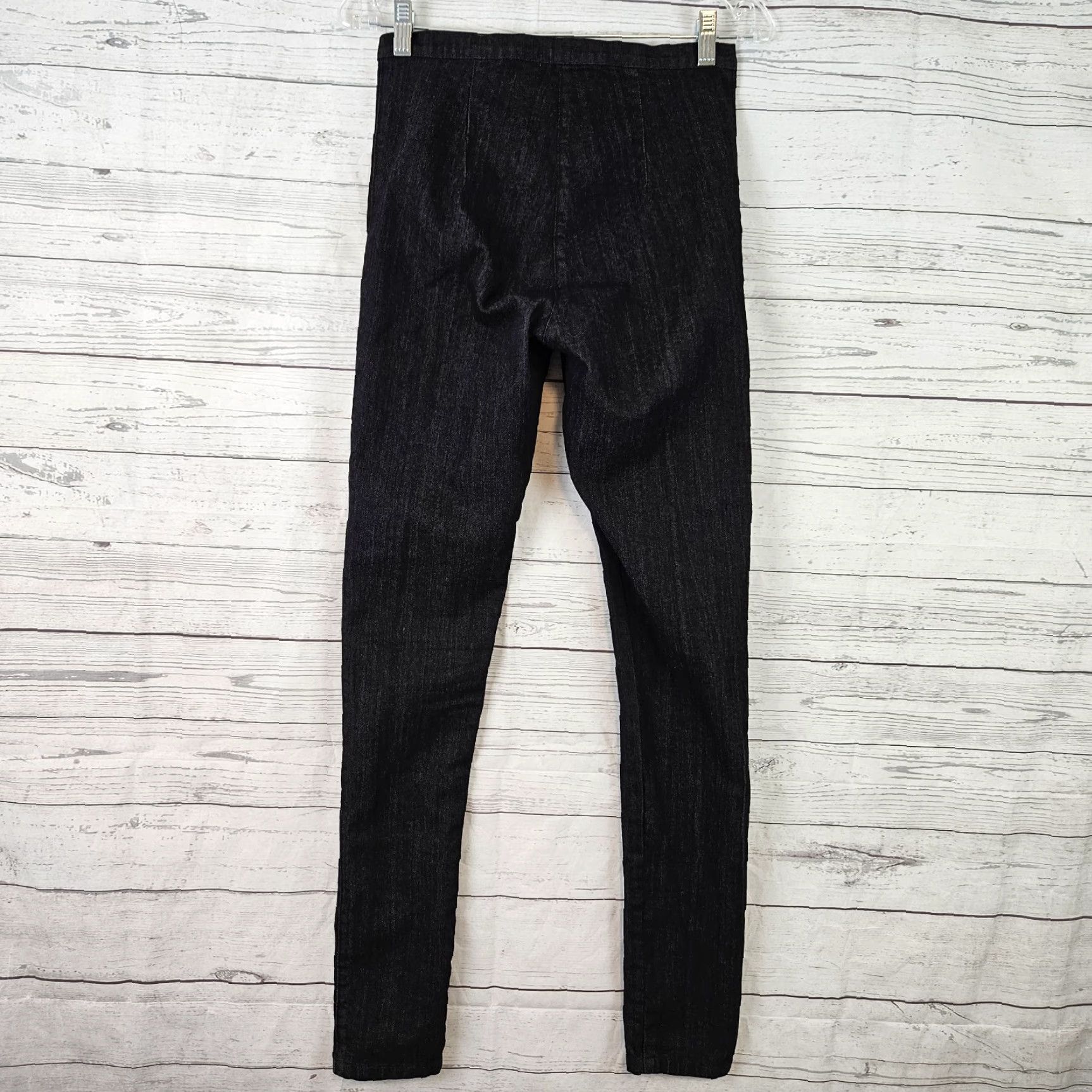 Vintage Prairie Underground Womens Skinny Jeans Sz Small Black Diagonal Zip Road to Ruin High Rise 11" Inseam 31.5" Mens? Size 28" / US 6 / IT 42 - 3 Thumbnail
