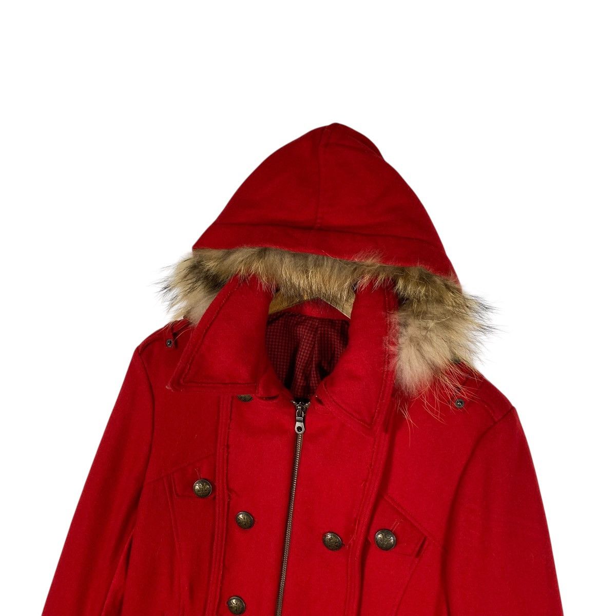 PPFM Vintage Ppfm Faux Fur Hoodie Zipper Jacket S Size Red Colour Size US S / EU 44-46 / 1 - 6 Thumbnail