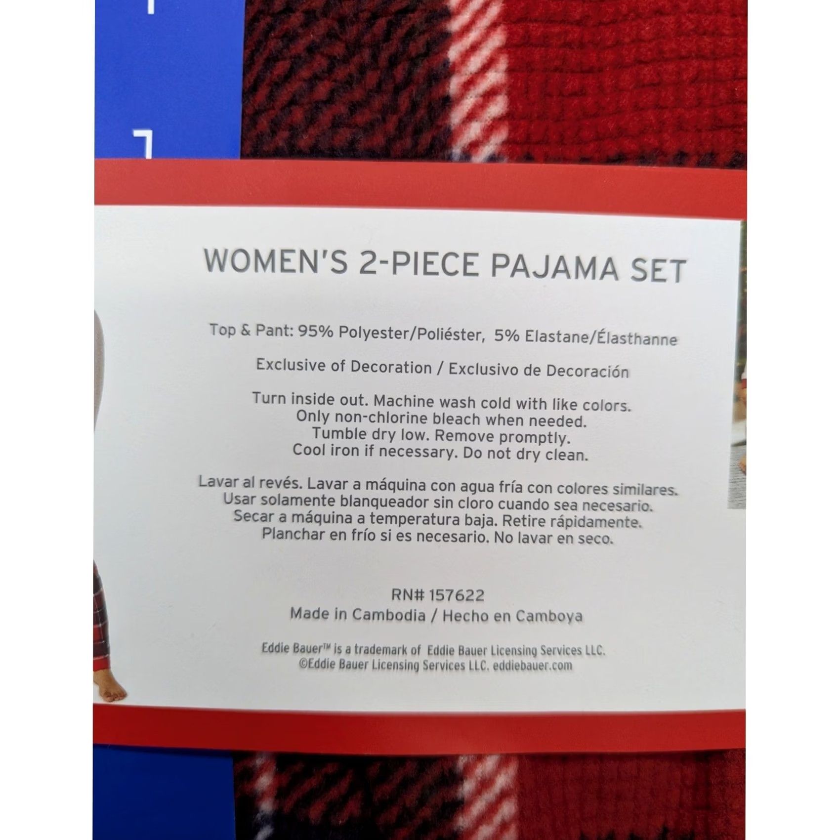 Eddie Bauer Eddie Bauer Womens Pajama Set Grey Red Plaid Christmas Tree Large NEW Two-Piece Knit Sleepwear Set Mens? Size ONE SIZE - 6 Thumbnail