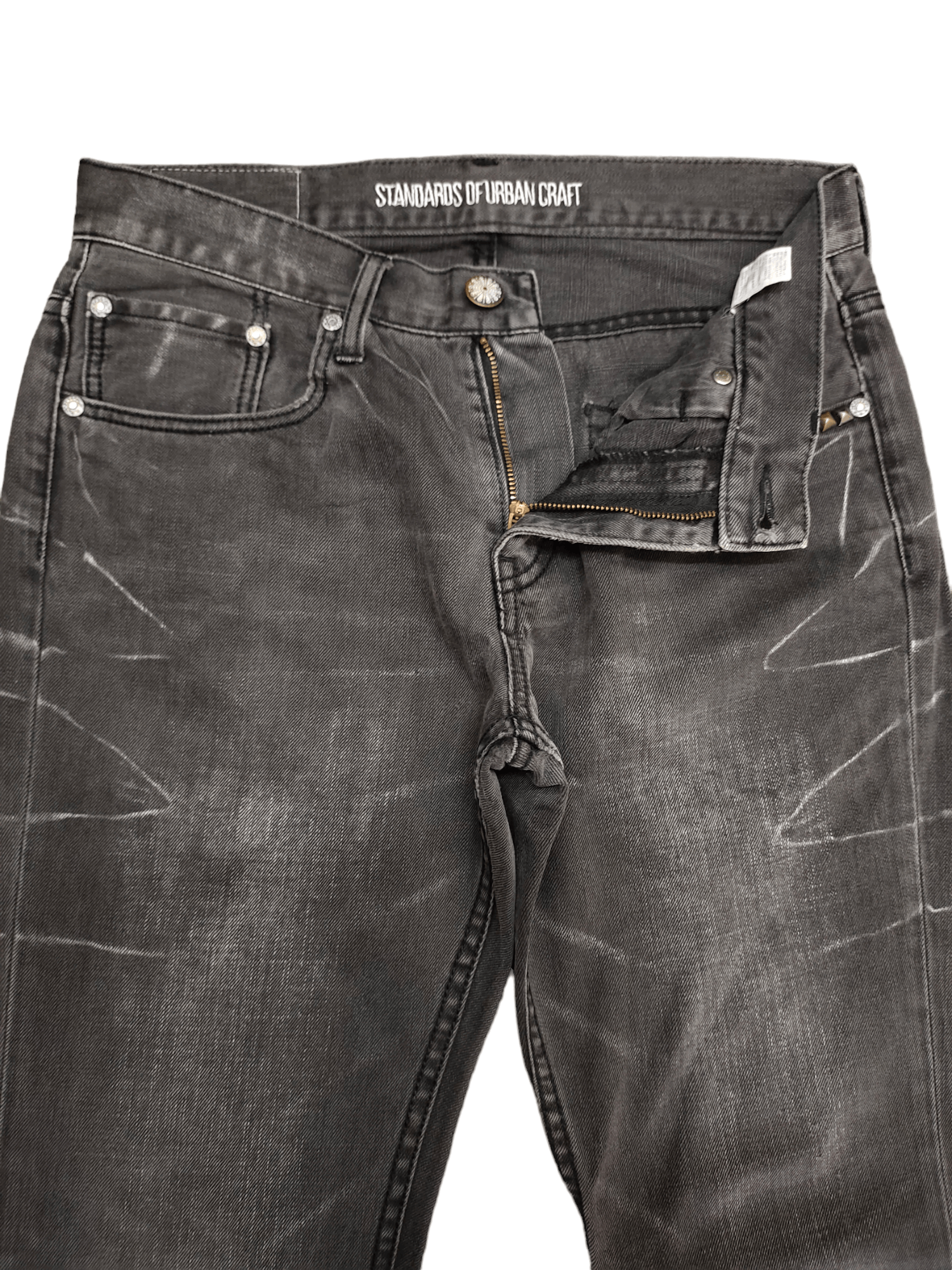 If Six Was Nine Flare Jeans Urban Craft Studded Faded Boot Cut Y2k Goa Size US 31 - 10 Thumbnail