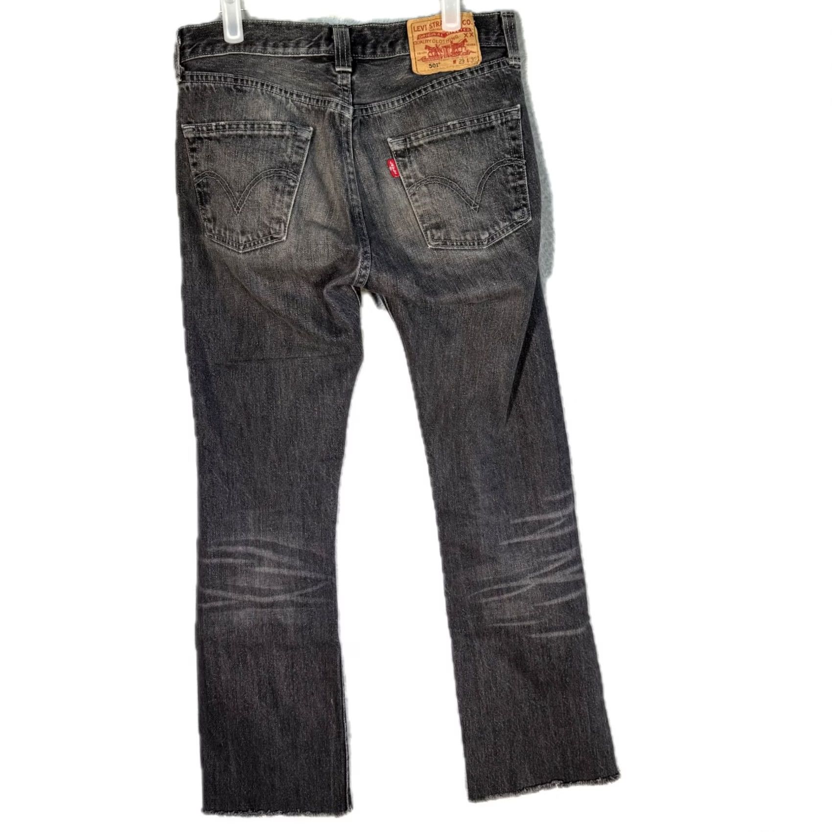 Levi's Levi’S 501 Mens Jeans – Black Denim, Button Fly, 29x32 Size US 29 - 2 Thumbnail