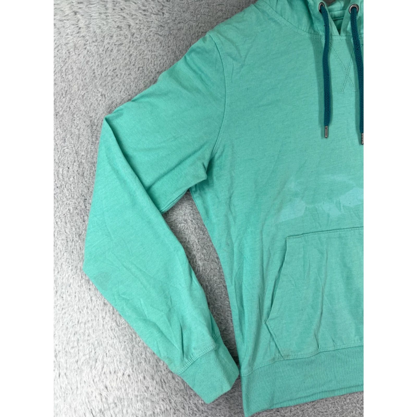The North Face The North Face Hoodie Womens Large Teal Kangaroo Pocket Cotton Jersey Size L / US 10 / IT 46 - 5 Thumbnail