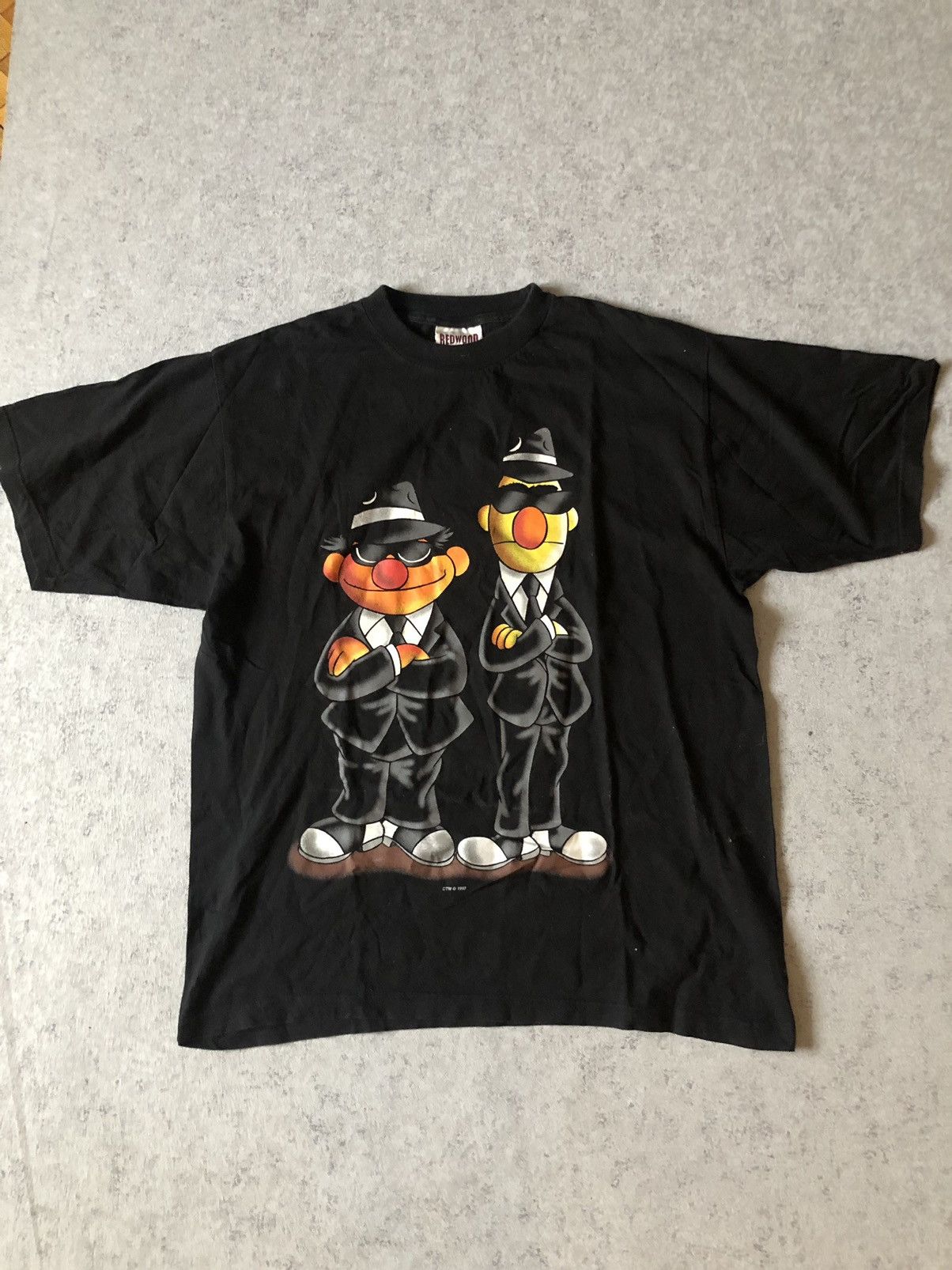Cartoon Network × Vintage VINTAGE 90s 1997 BERT & ERNIE BLUES BROTHERS SESAME STREET Size US XL / EU 56 / 4 - 1 Thumbnail