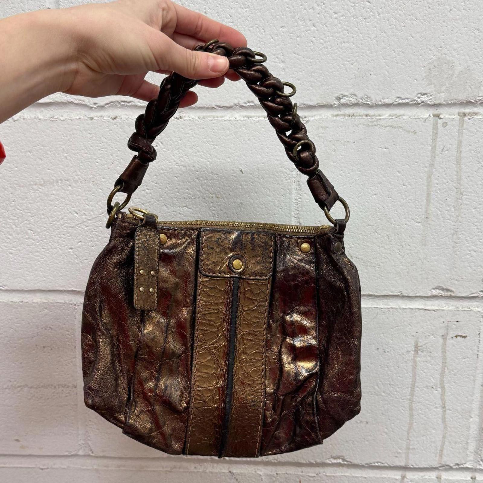 chloma RARE Vintage Chloé Leather Bag - Metallic Bronze Y2K Size ONE SIZE - 7 Thumbnail