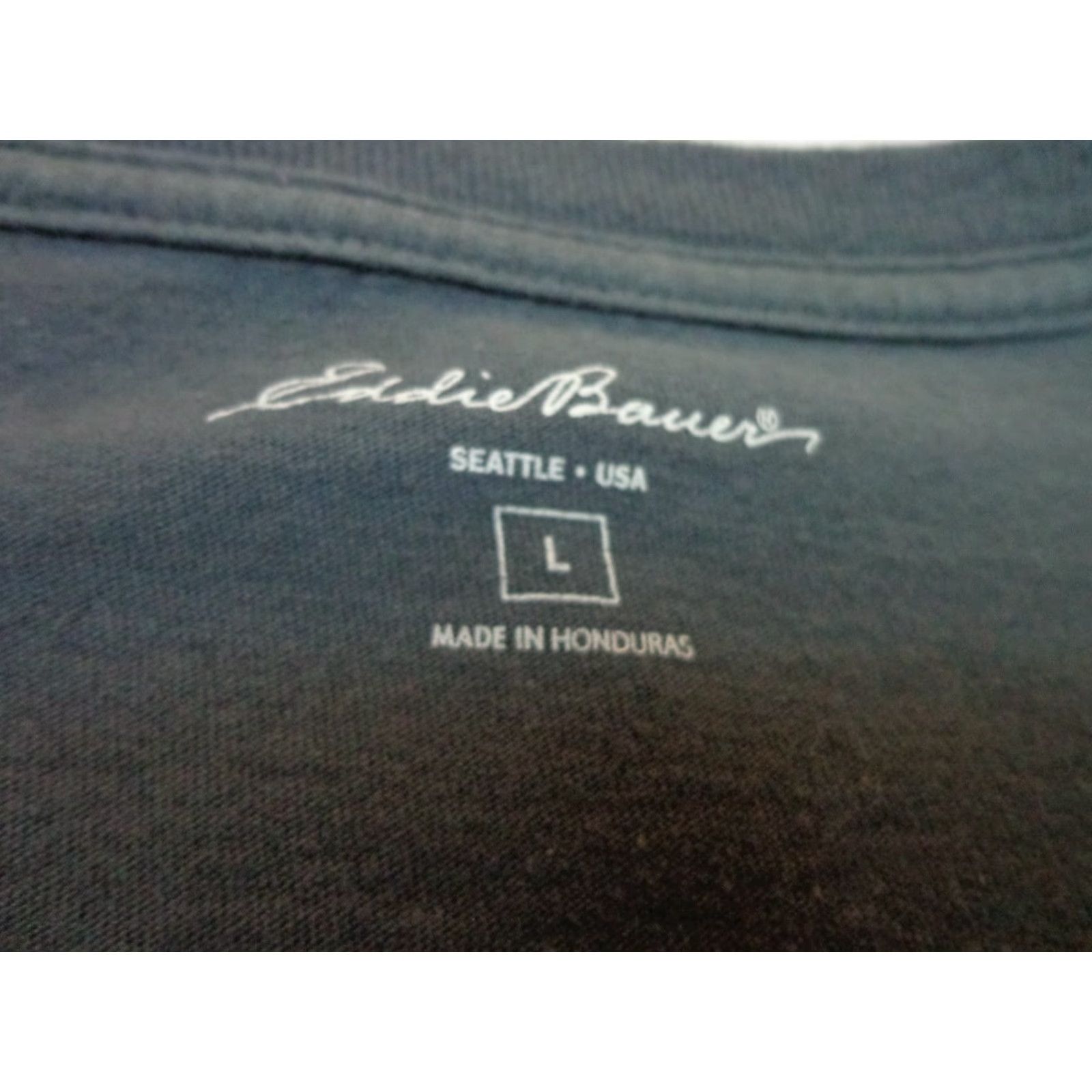 Eddie Bauer Eddie Bauer Gray T-Shirt Live Your Adventure L Mens Casual Cotton Crew Neck Short Sleeve Classic Fit Size US L / EU 52-54 / 3 - 4 Thumbnail