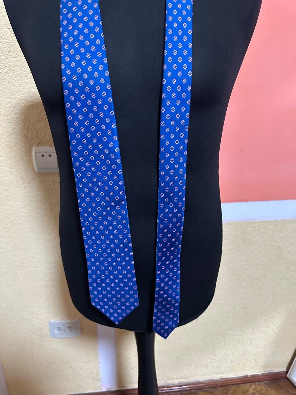 Luigi Borrelli Borrelli Napoli Blue Floral Silk Tie Size ONE SIZE - 2 Thumbnail